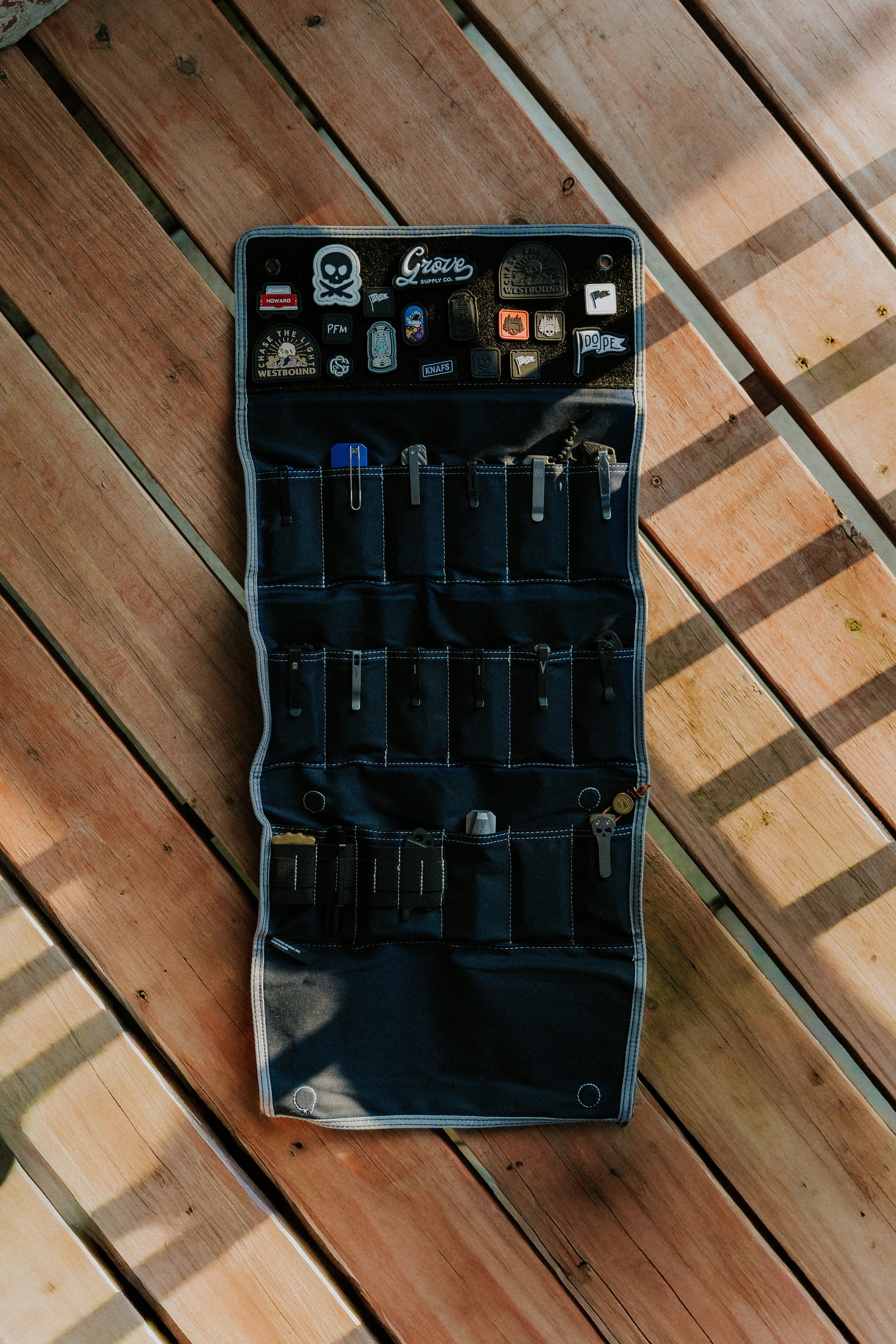Burrito Grande - Navy Blue - EDC Knife Storage Roll