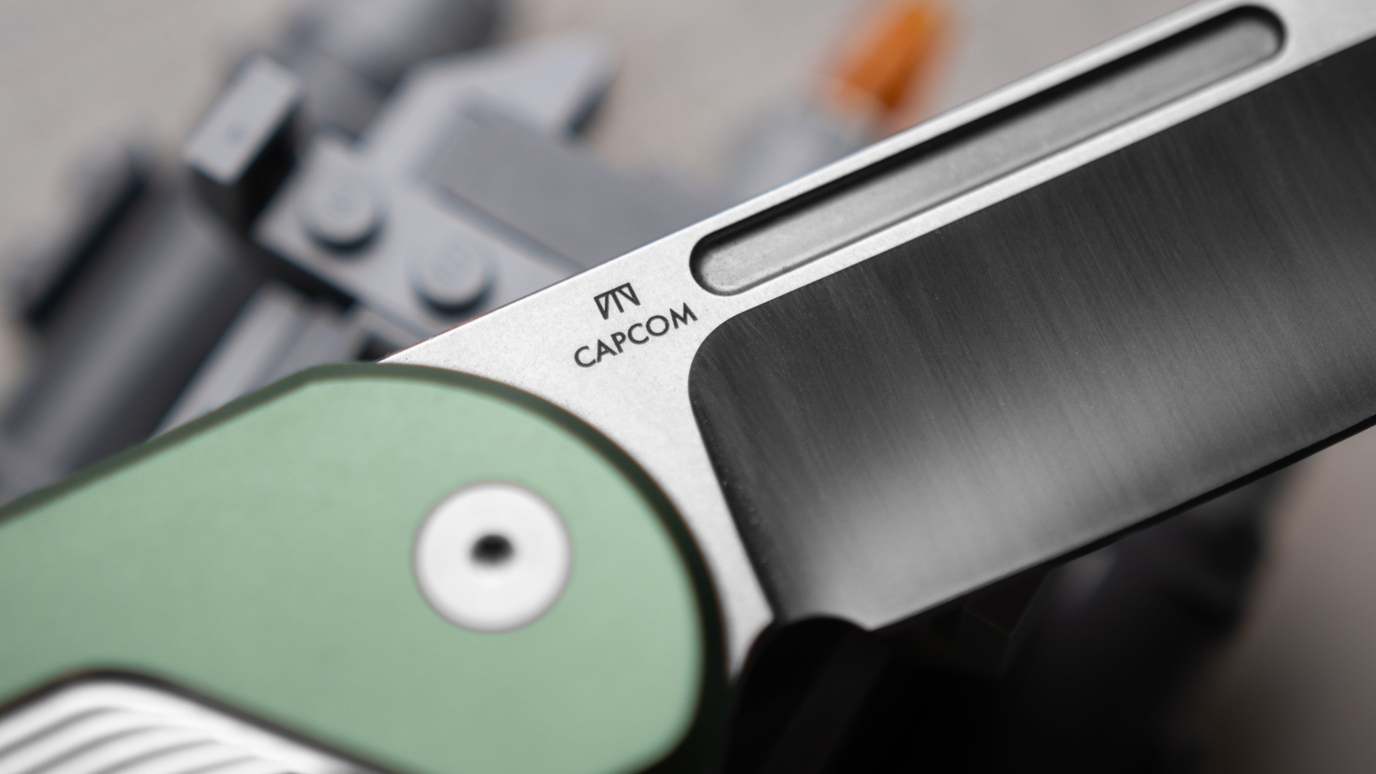 Capcom Pocket Knife - Mission Control Green - Satin/Stonewash Blade