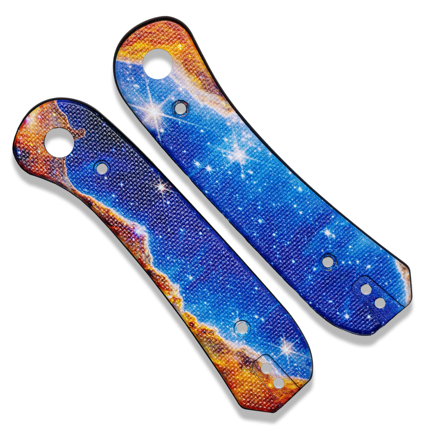 Lander 1 Knife Scales - Cosmic Cliffs - front and back