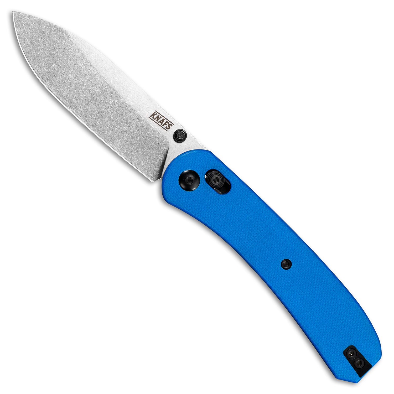 Lander 2 Pocket Knife - Blue G10 - Clutch Lock - open front