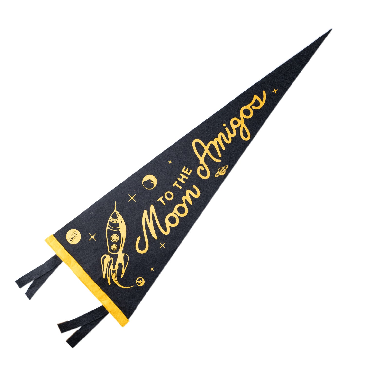 Oxford Pennant Flag - To The Moon, Amigos! flag front