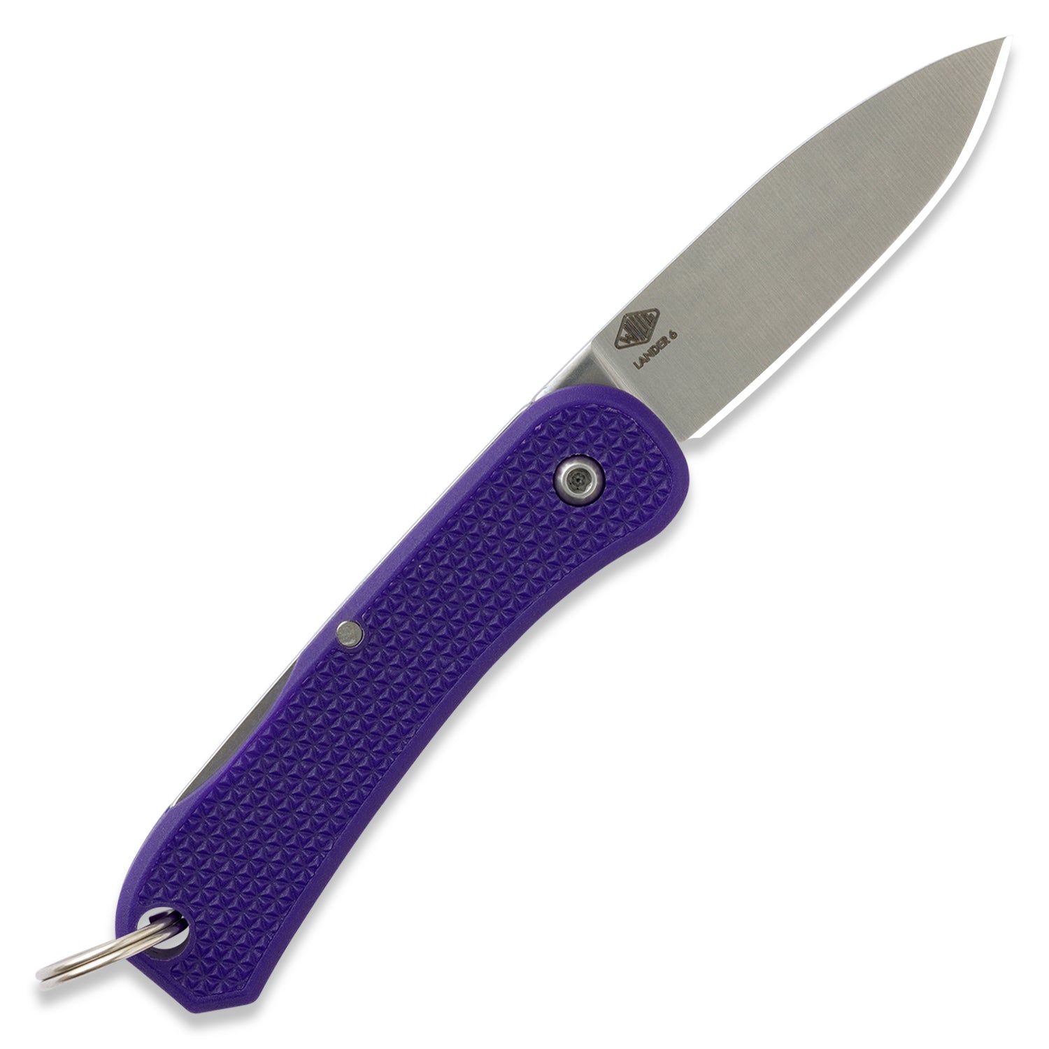 KNAFS-00427 Knafs Lander 6 Keychain knife Purple back open