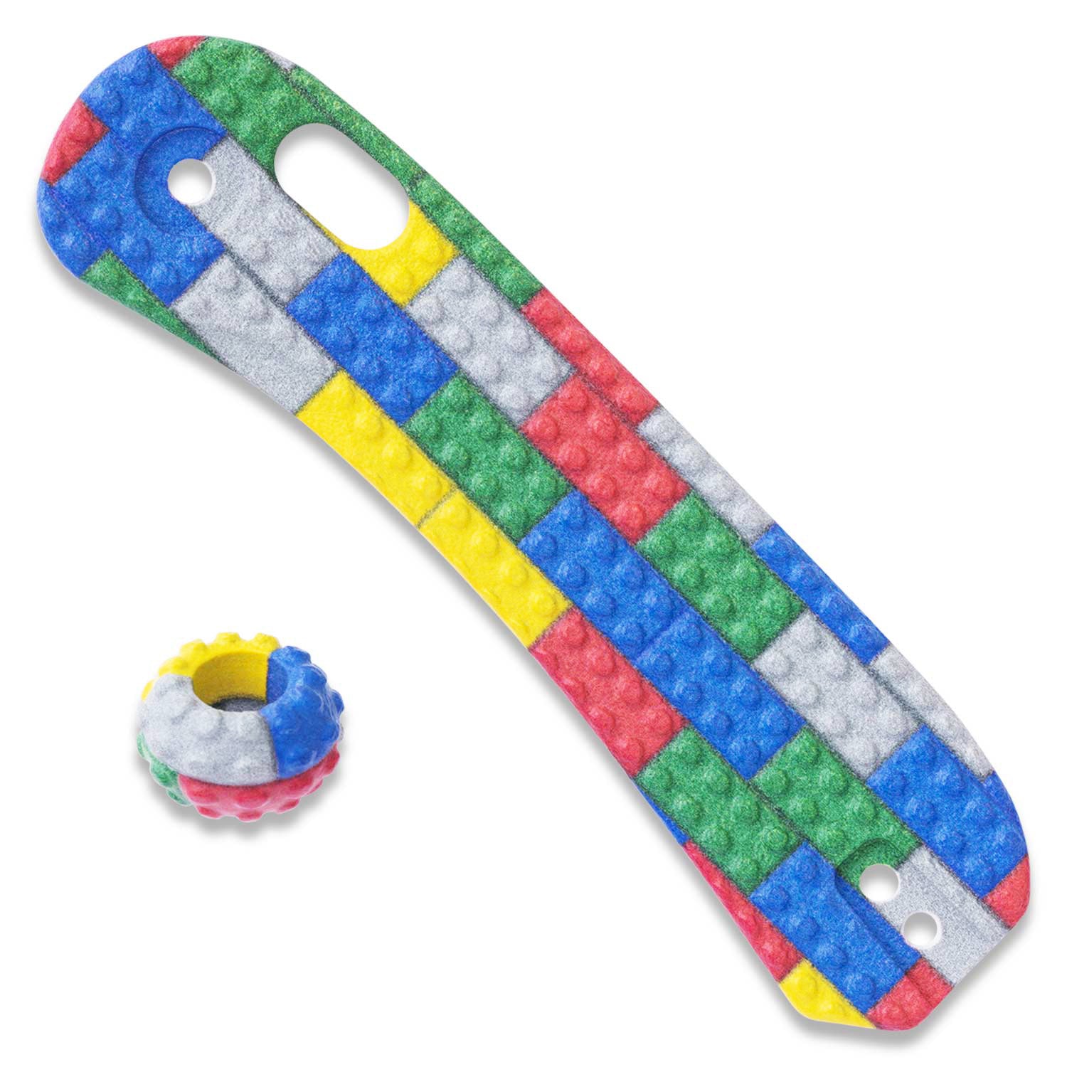 Lander 3 Scales - Multicolor Blocks front with bead