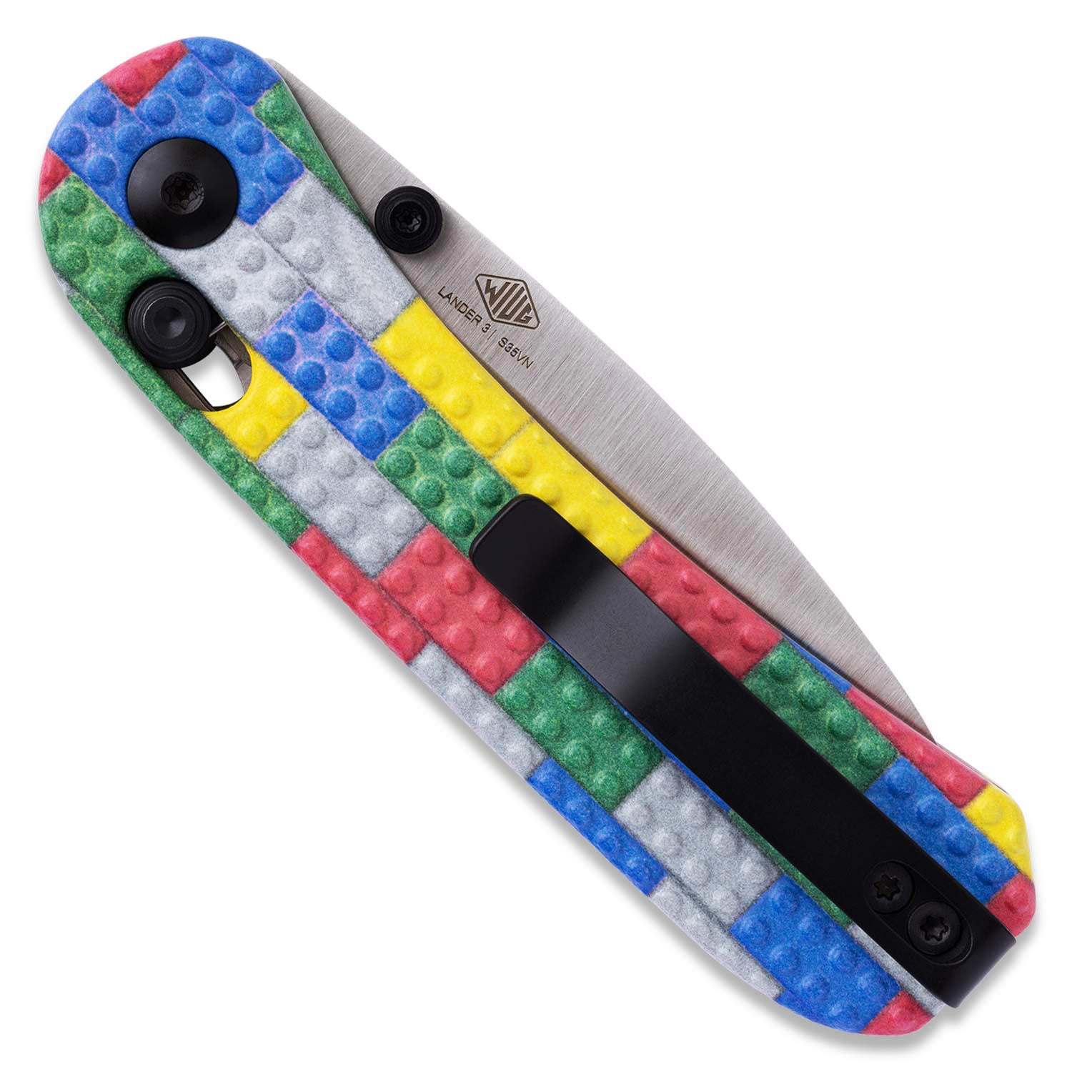Lander 3 Scales - Multicolor Blocks on knife closed back
