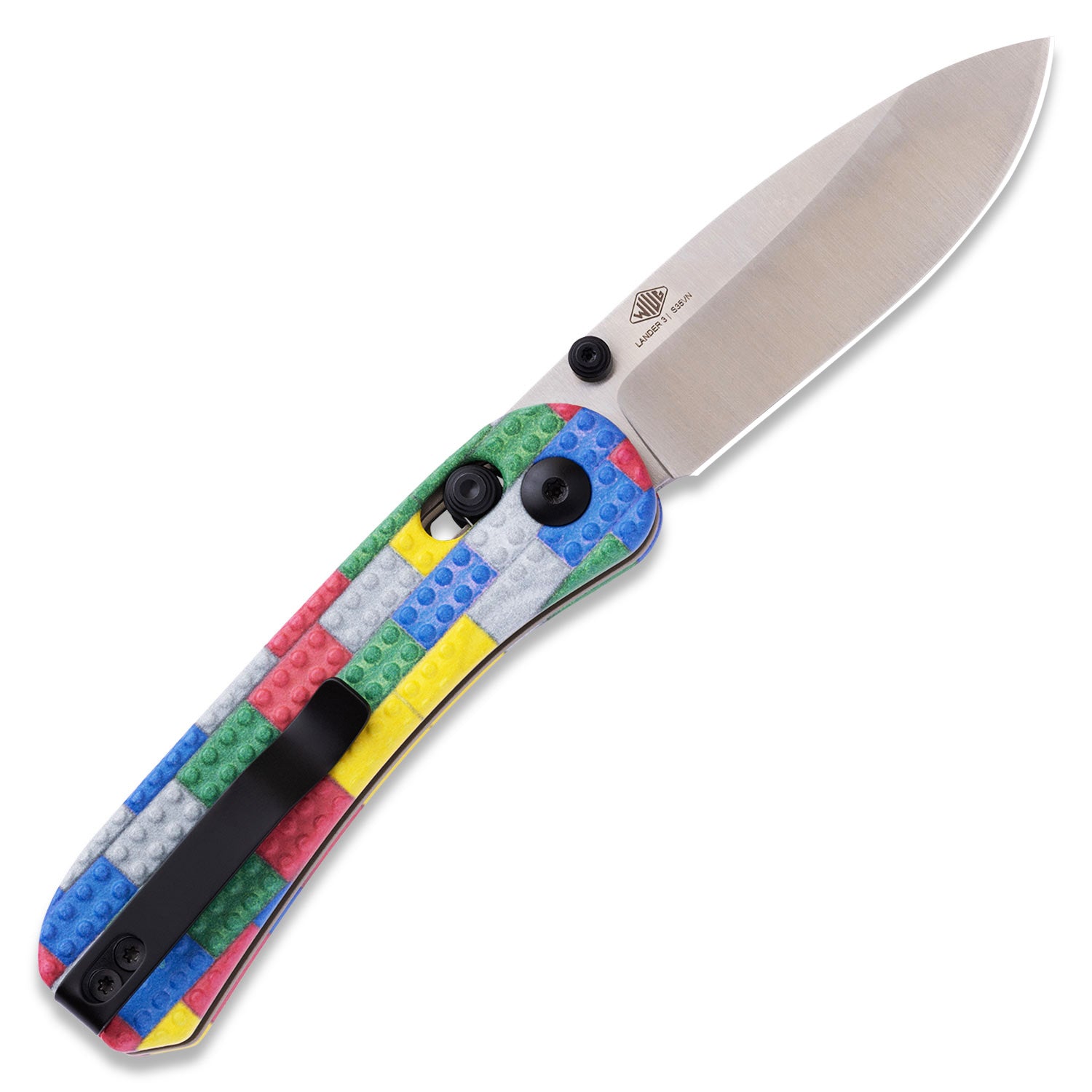 Lander 3 Scales - Multicolor Blocks on knife back open