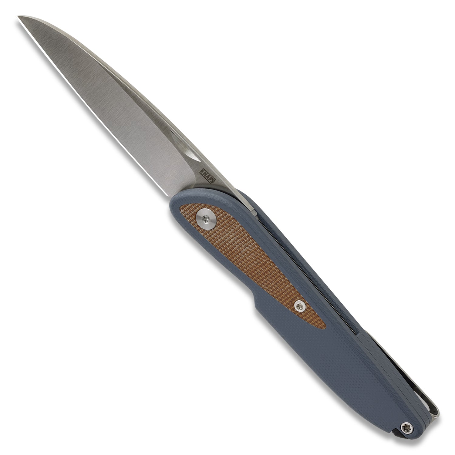 Doodler Pocket Knife - Horizon Blue G10 Scales - Brown Micarta Inlays - S35VN
