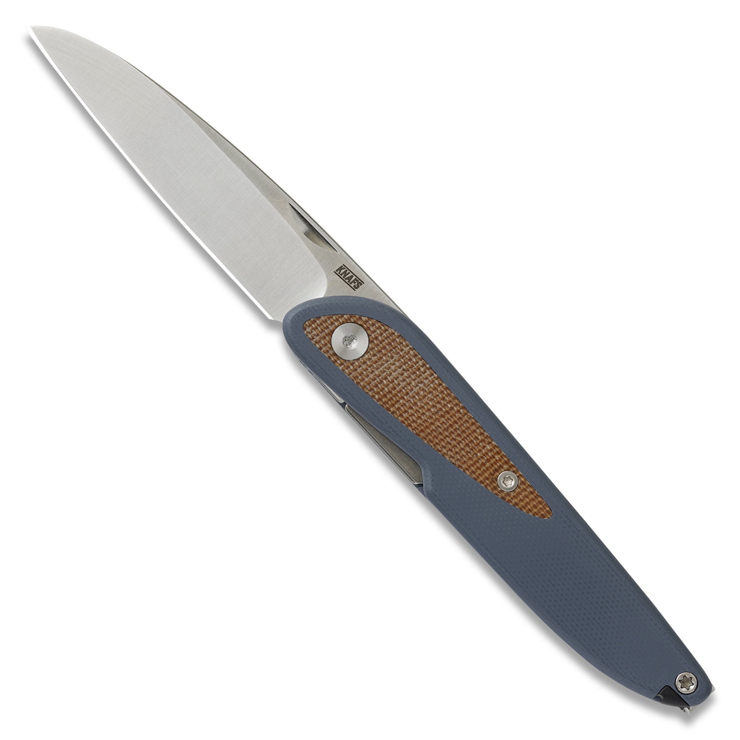 Doodler Pocket Knife - Horizon Blue G10 Scales - Brown Micarta Inlays - S35VN