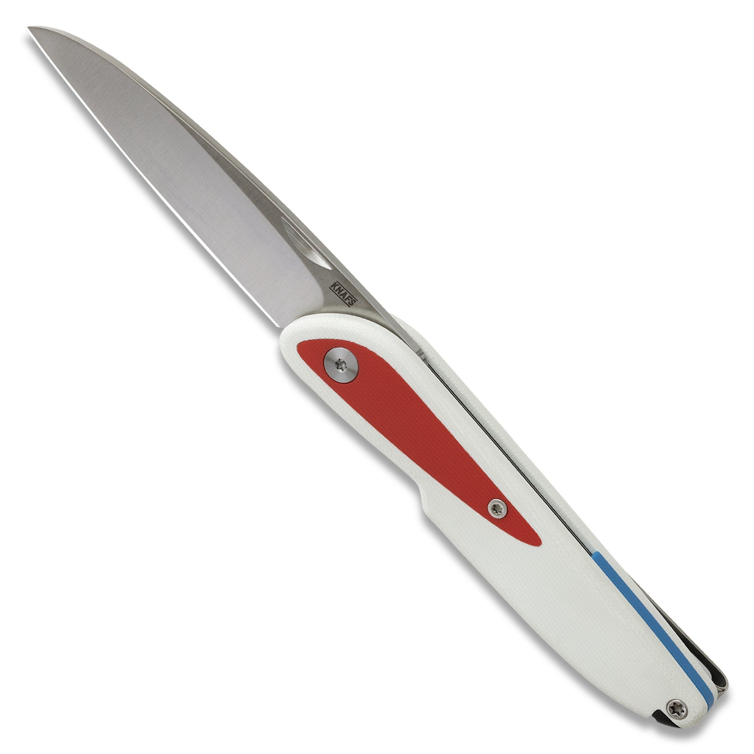 Doodler Pocket Knife - White G10 Scales - Red Inlays - S35VN