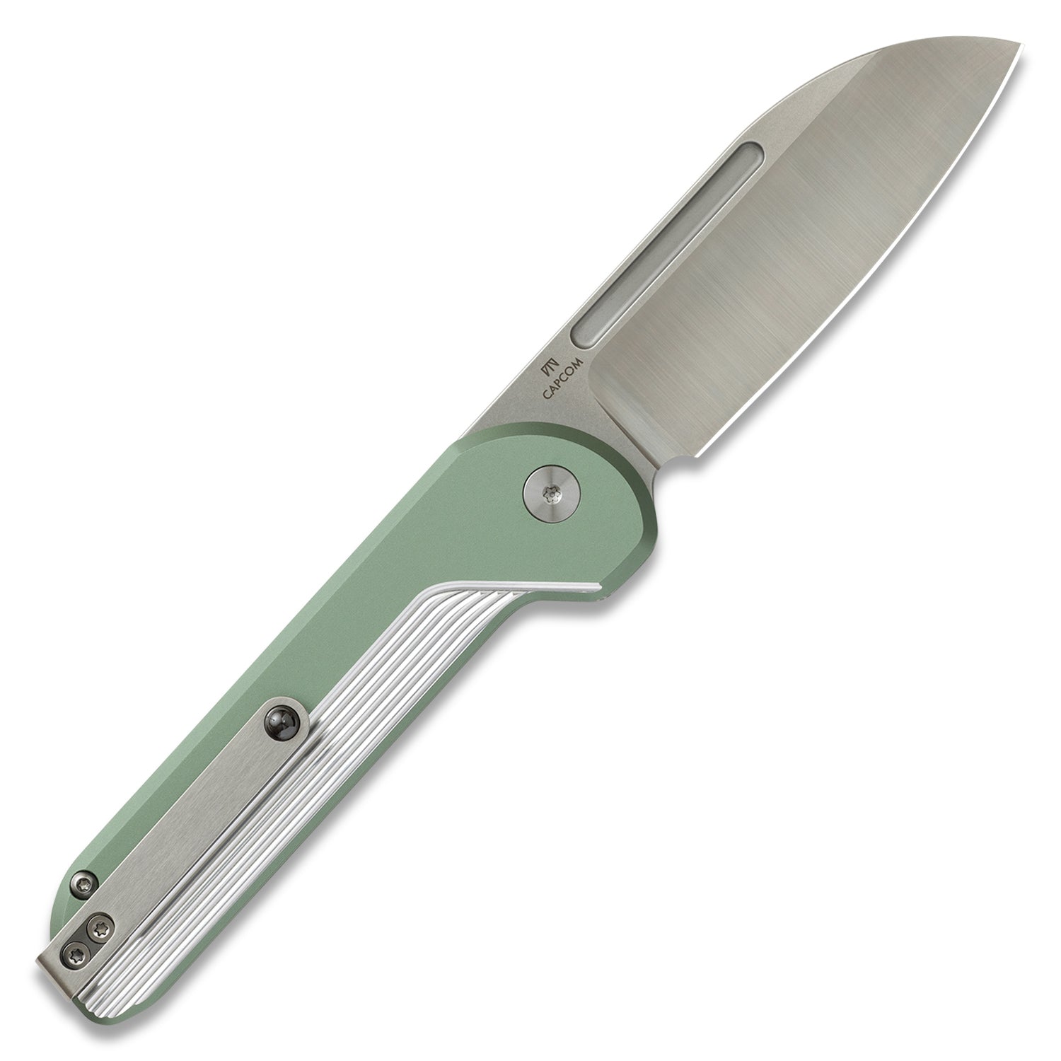 Capcom Pocket Knife - Mission Control Green - Satin/Stonewash Blade