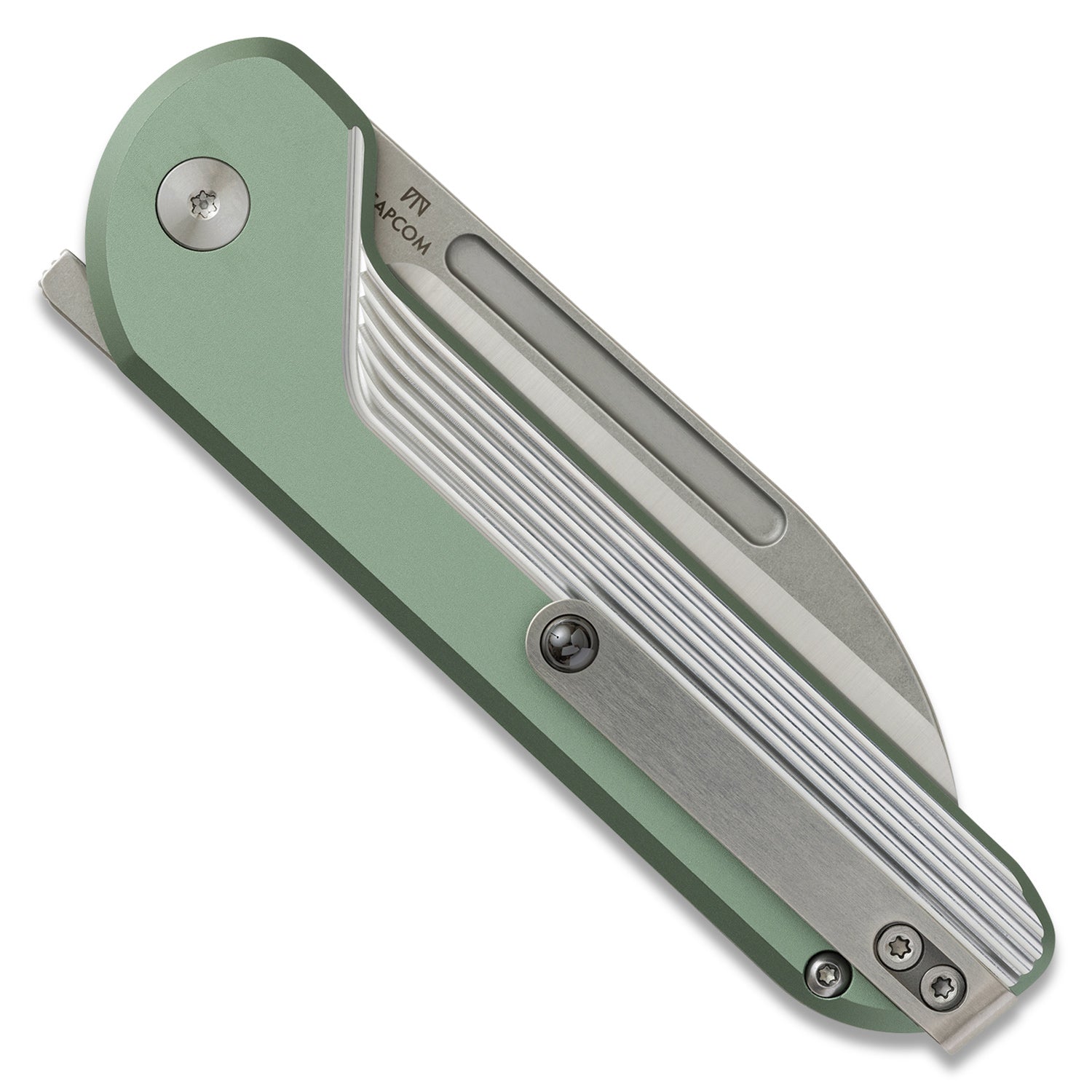 Capcom Pocket Knife - Mission Control Green - Satin/Stonewash Blade