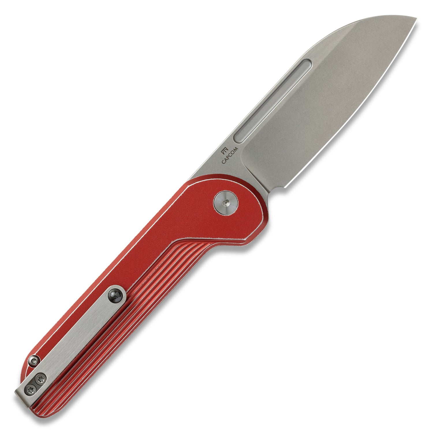 Capcom Pocket Knife - Re-Entry Red - Stonewash Blade