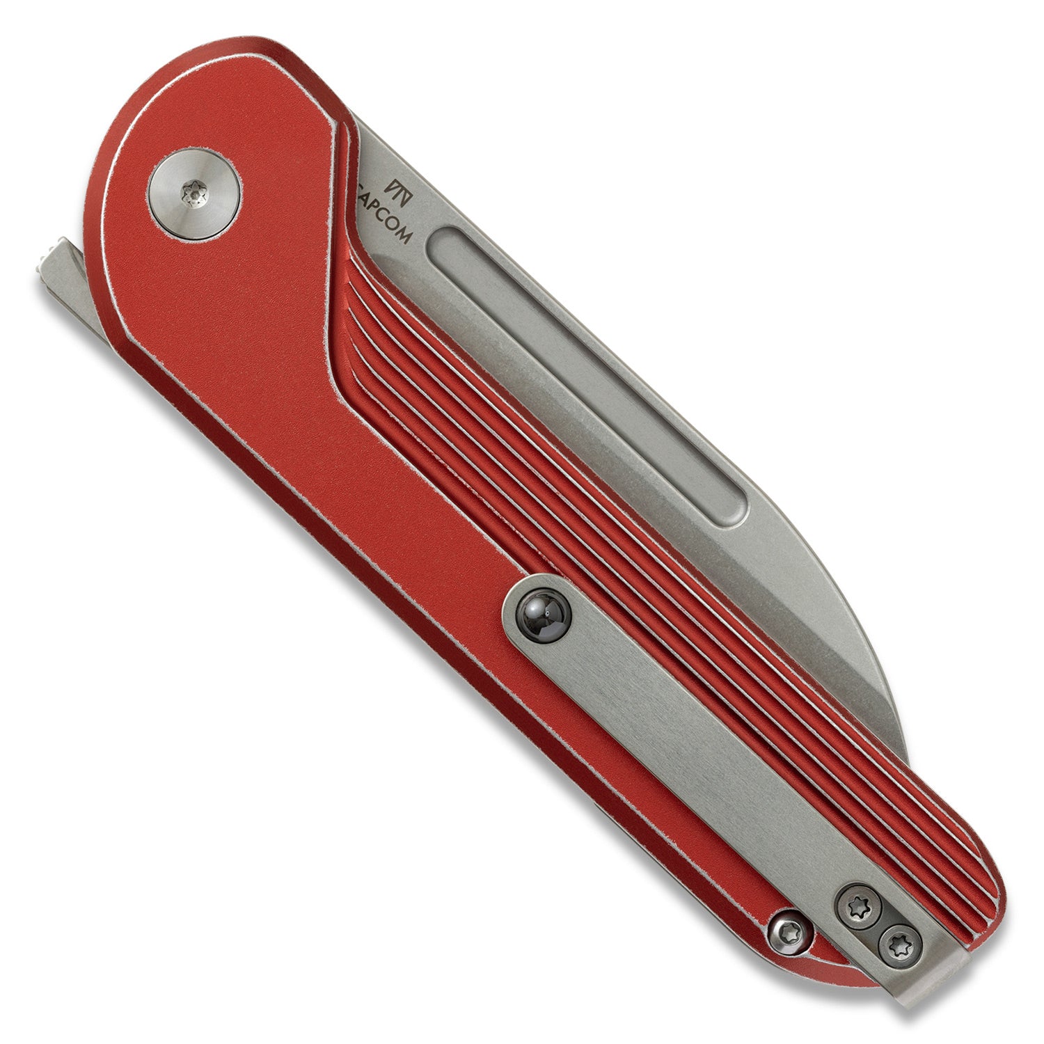 Capcom Pocket Knife - Re-Entry Red - Stonewash Blade