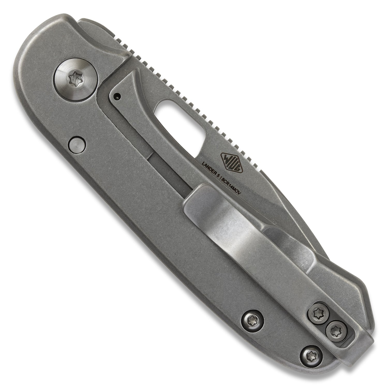 Lander 5 Pocket Knife - Topo - Gray Stonewash