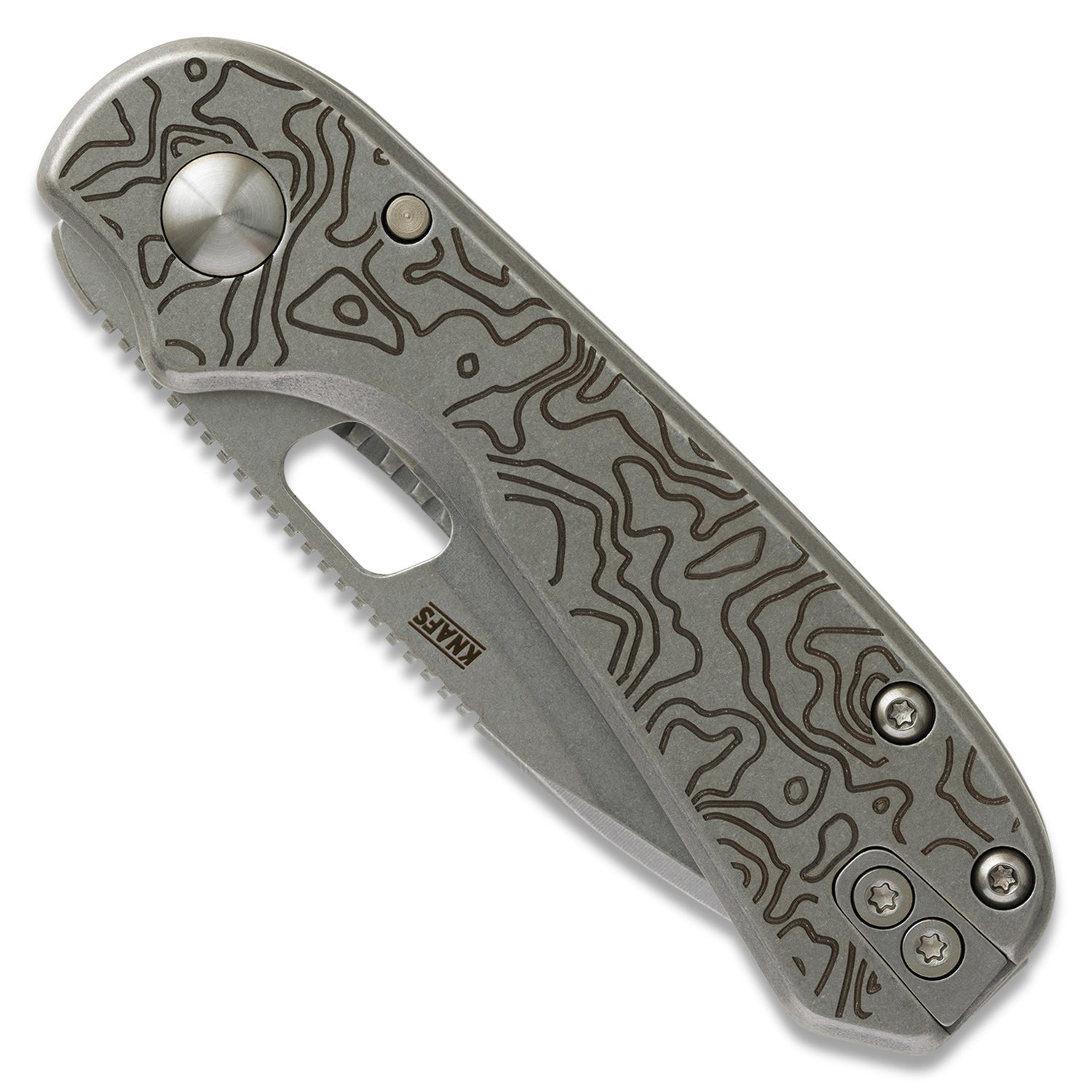 Lander 5 Pocket Knife - Topo - Gray Stonewash