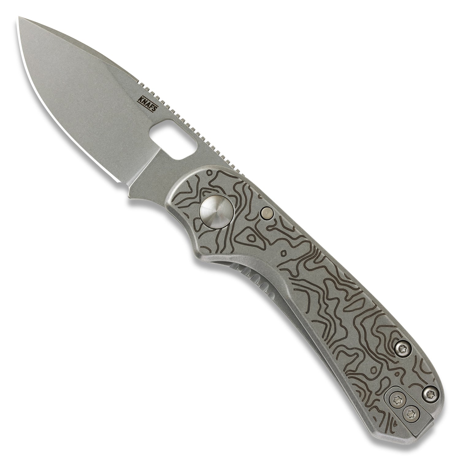 Lander 5 Pocket Knife - Topo - Gray Stonewash