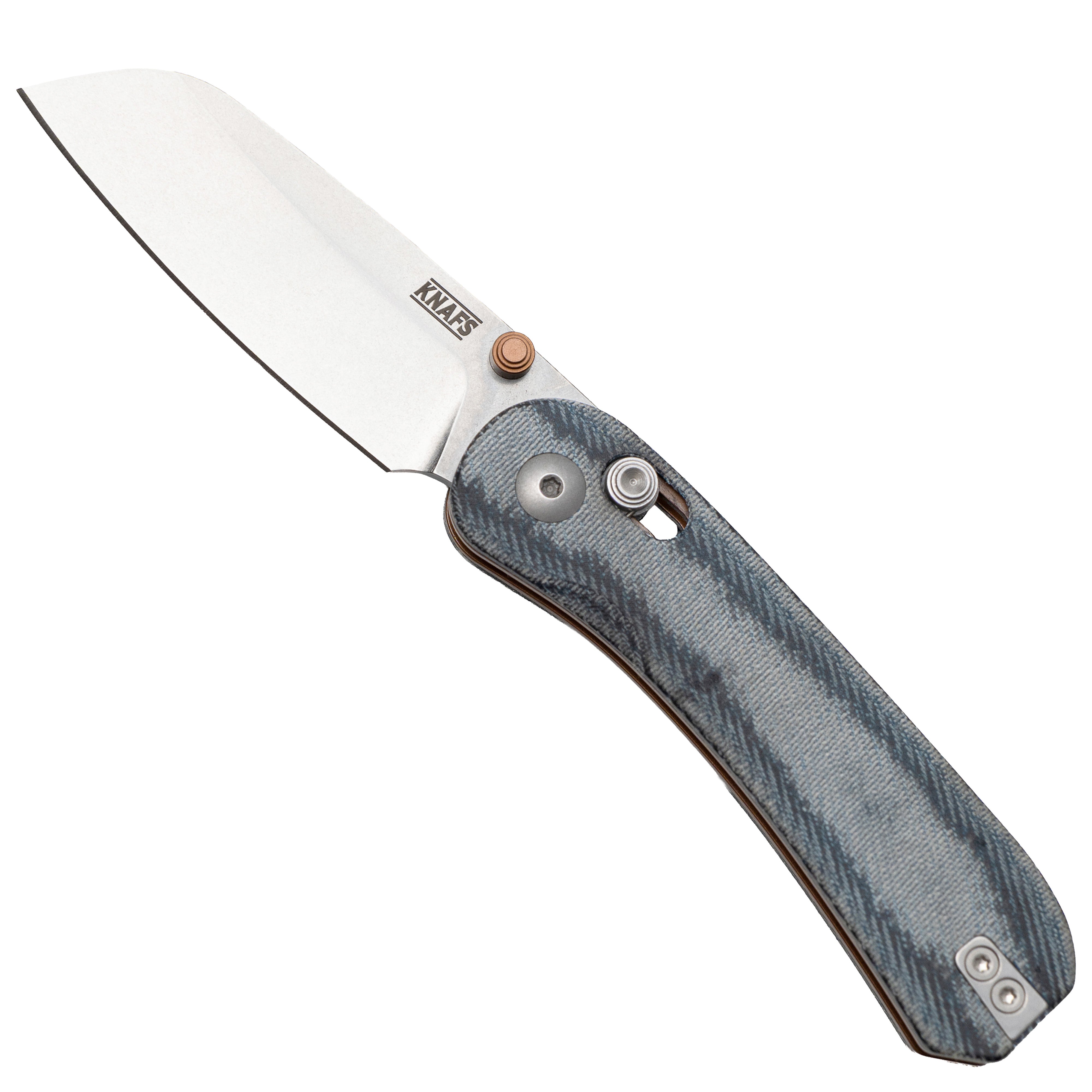 Lander 3 Pocket Knife - Sheepsfoot - Denim Micarta - S35VN