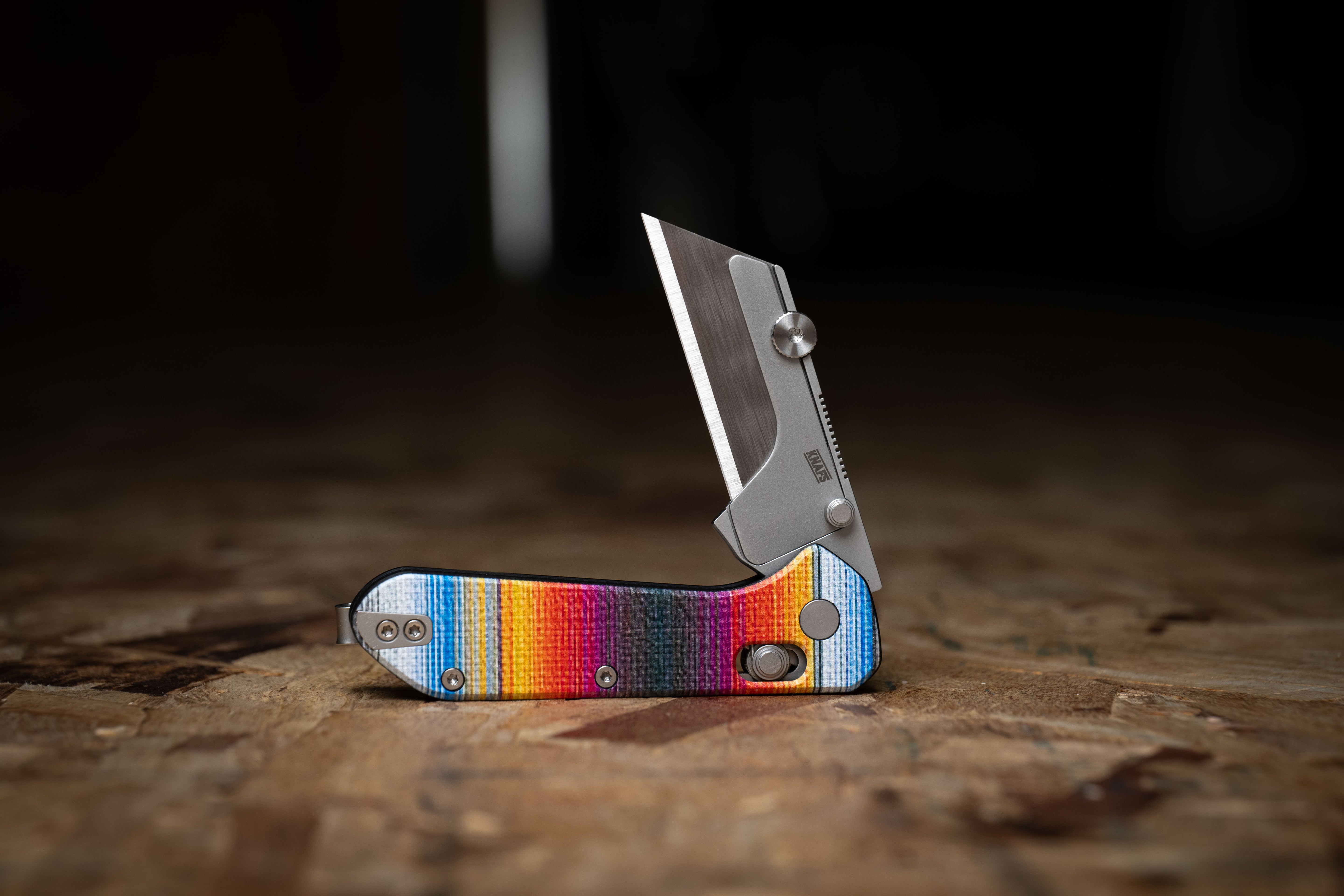 Yuti - Utility Knife - UV Printed G10 - Mexican Blanket