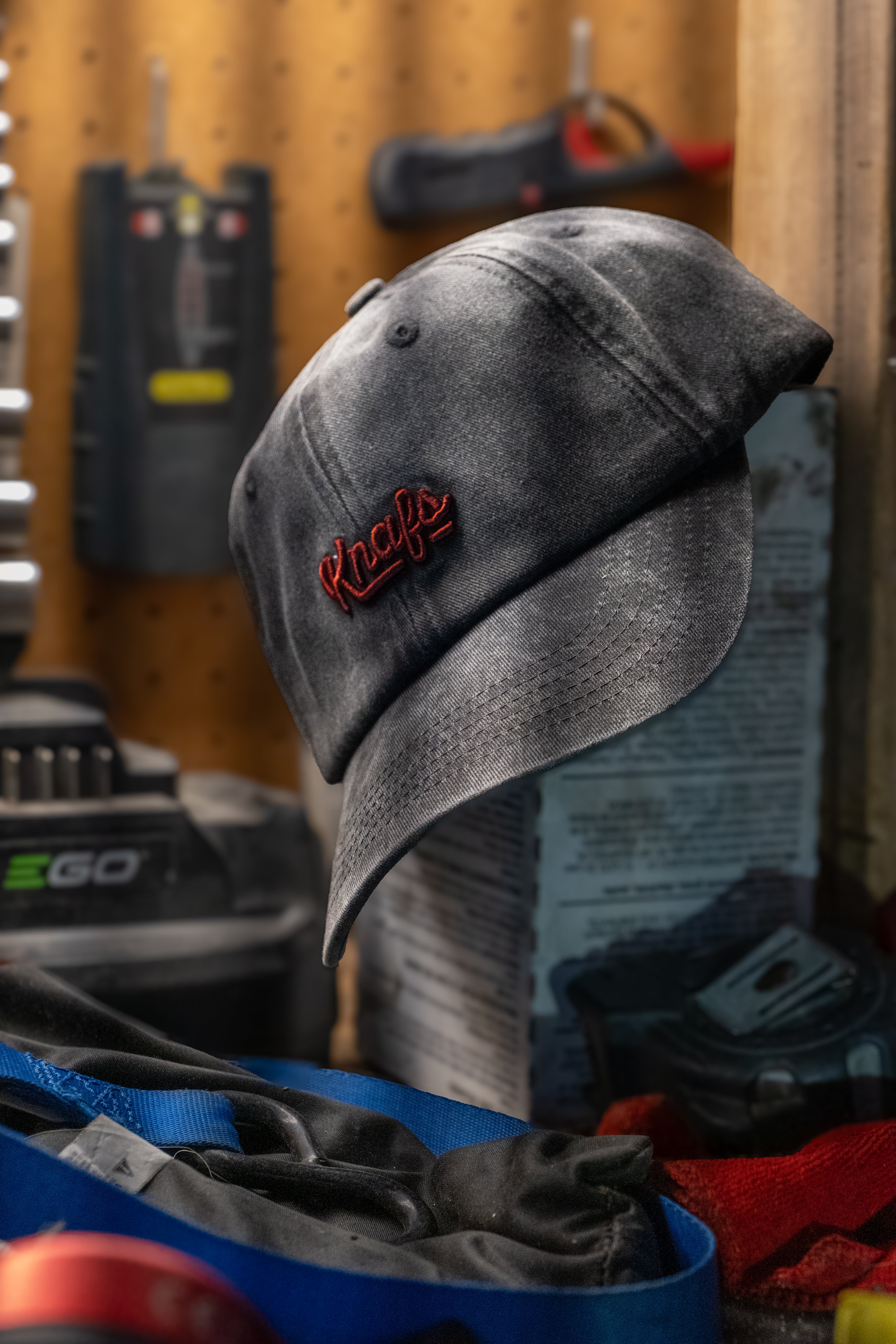 Knafs Dad Hat - Black Canvas Embroidered