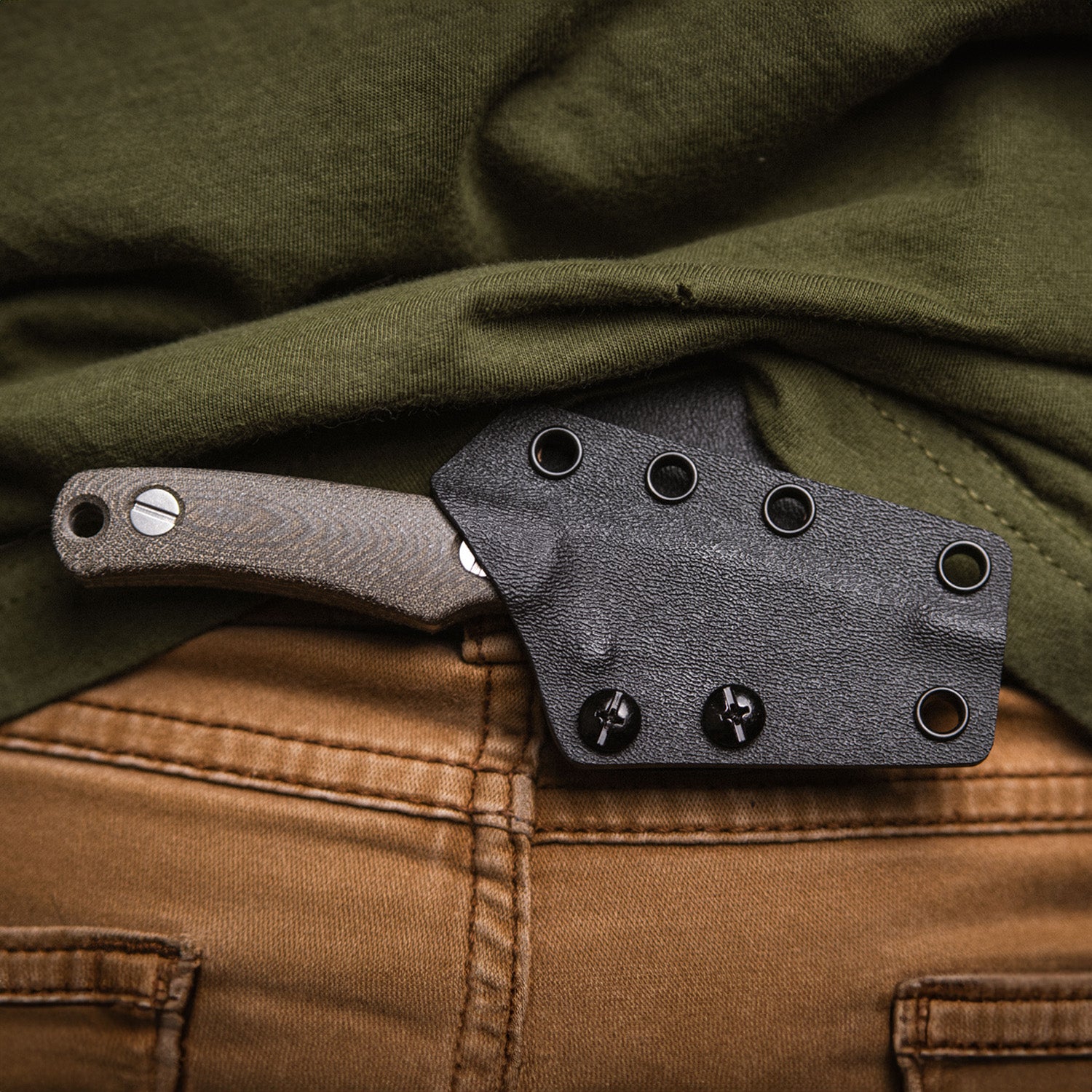 Little Lulu - Stonewash MagnaCut - Green Micarta