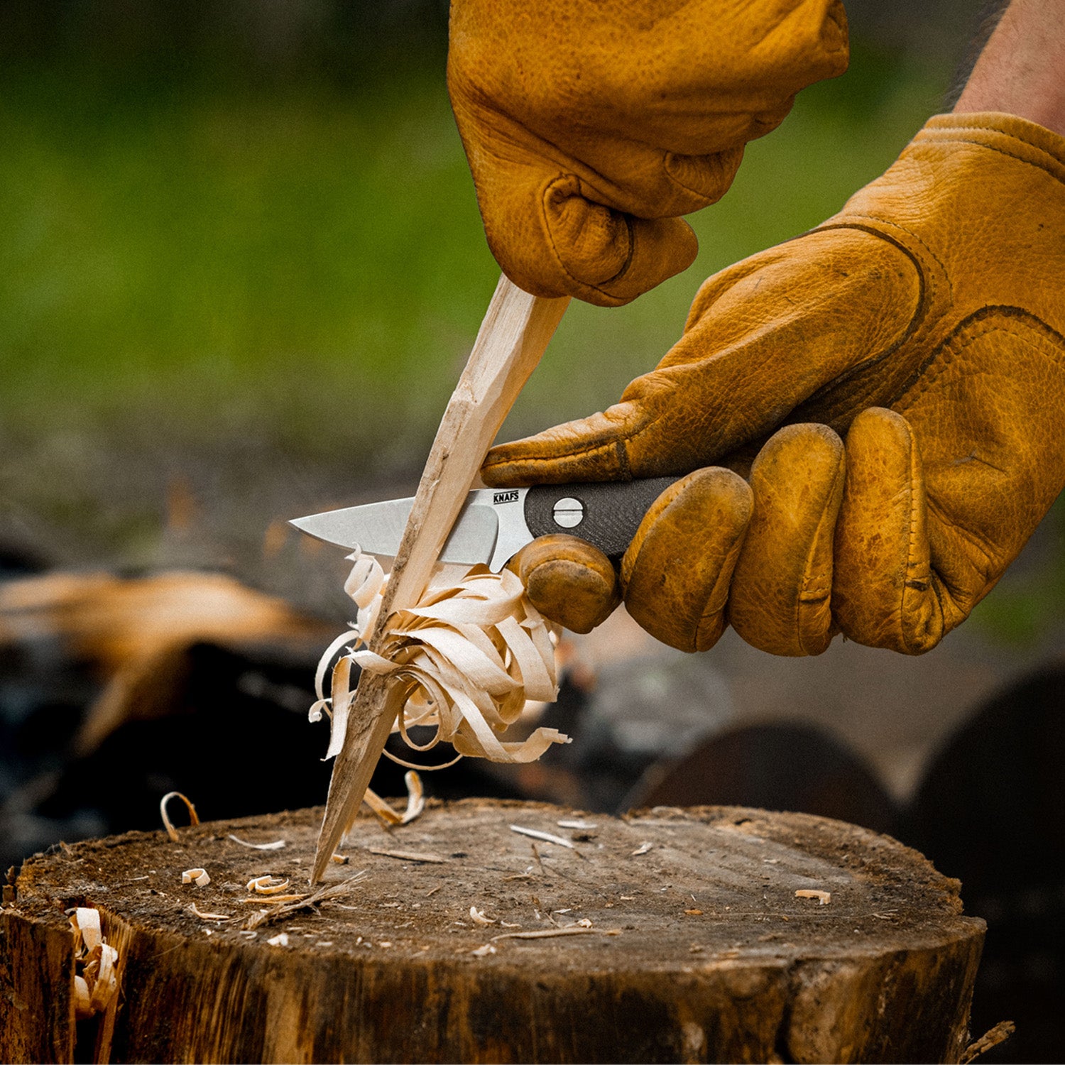 Little Lulu - Stonewash MagnaCut - Green Micarta