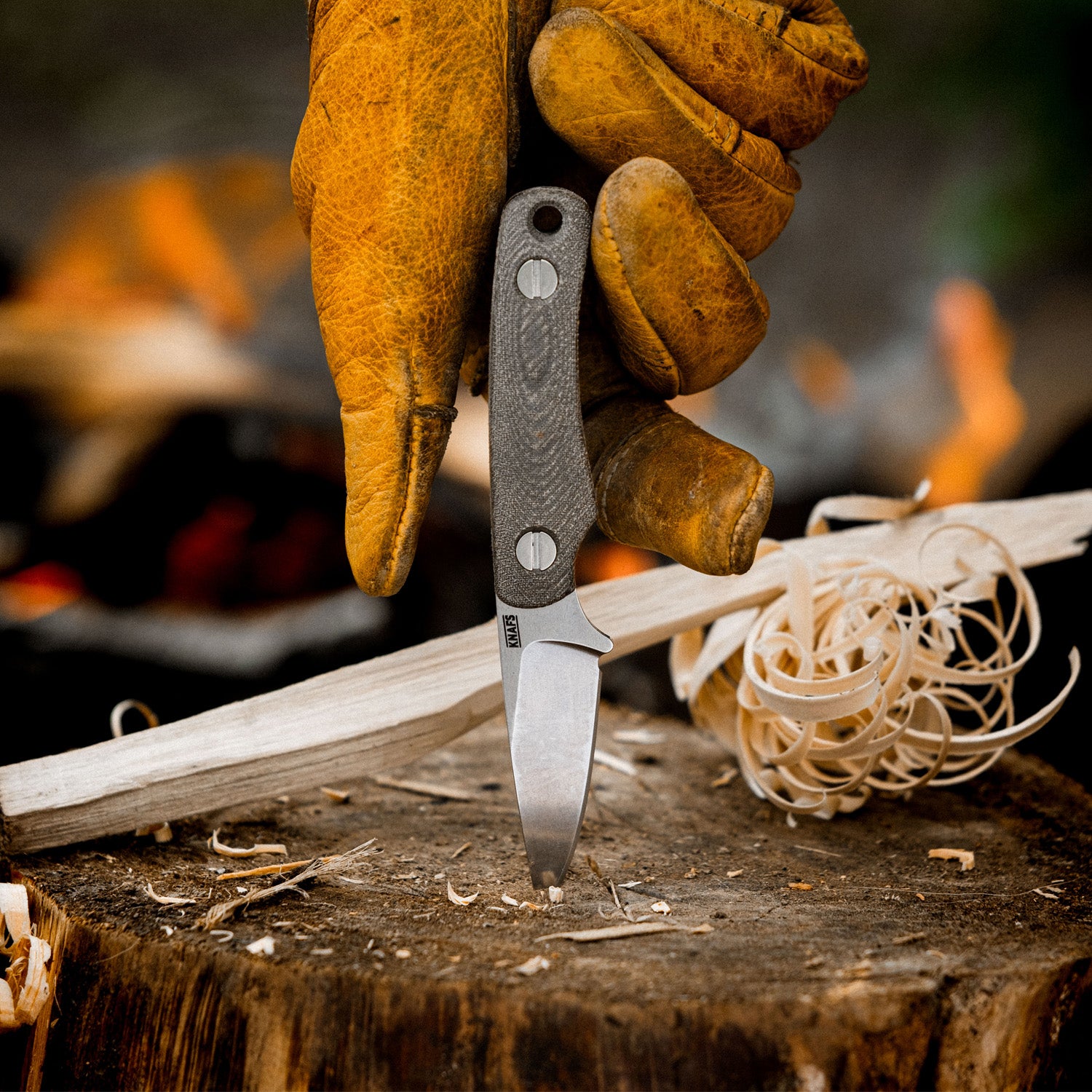 Little Lulu - Stonewash MagnaCut - Green Micarta