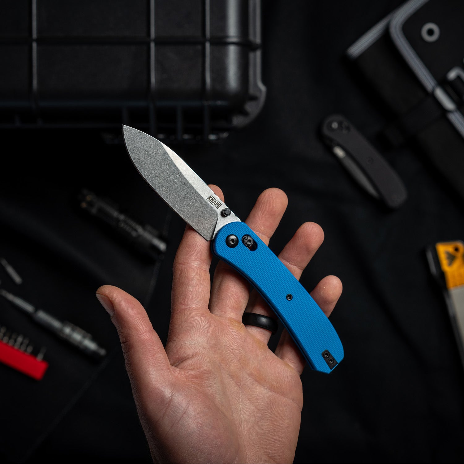 Lander 2 Pocket Knife - Blue G10 - Clutch Lock