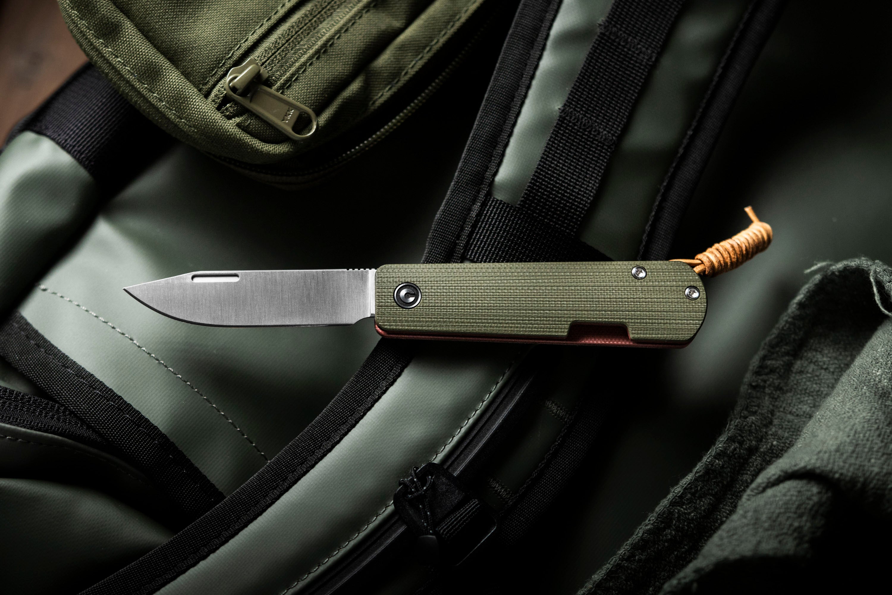 Slippy Sendy Pocket Knife - Green/Red G10 - Nitro V