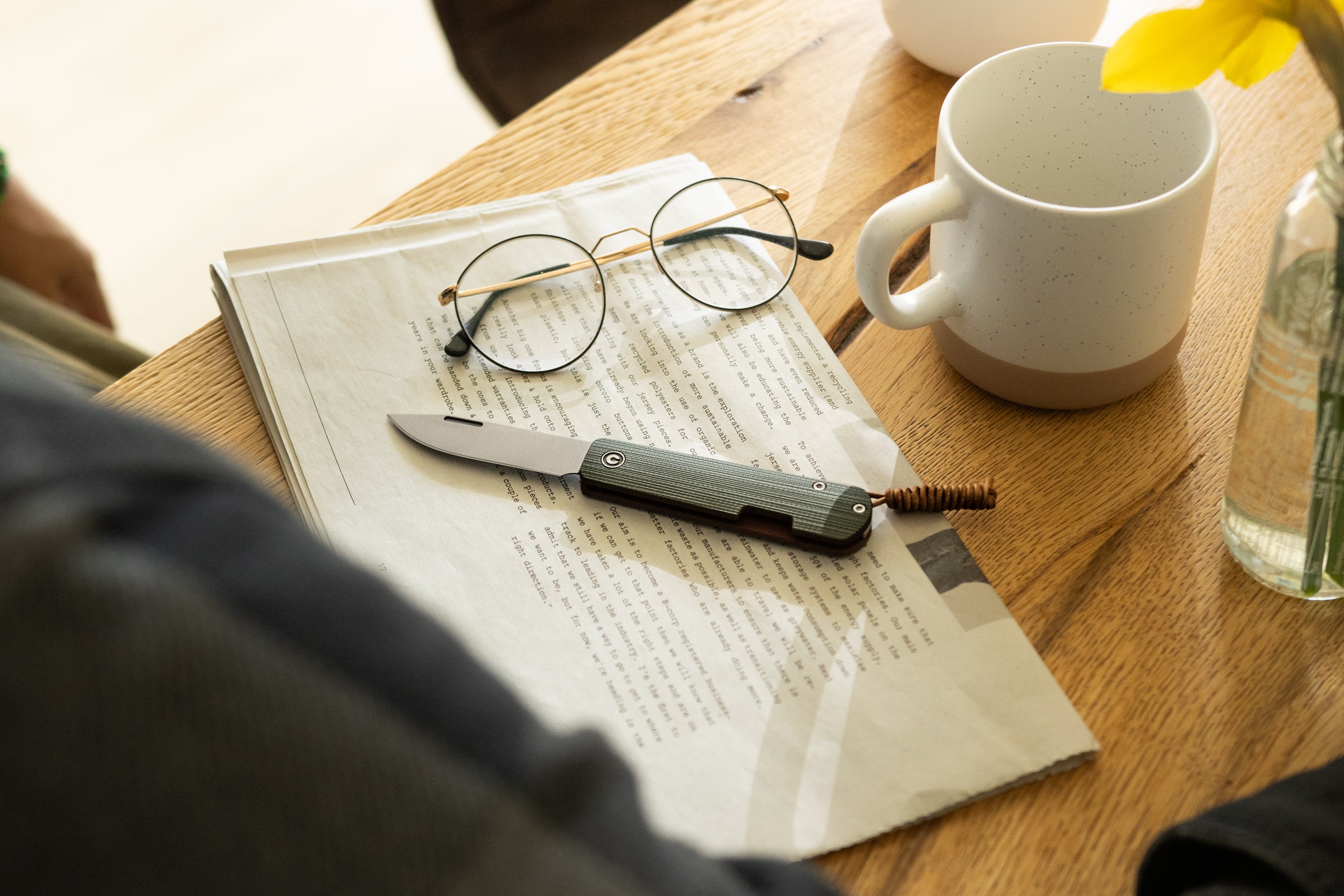 Slippy Sendy Pocket Knife - Green/Red G10 - Nitro V