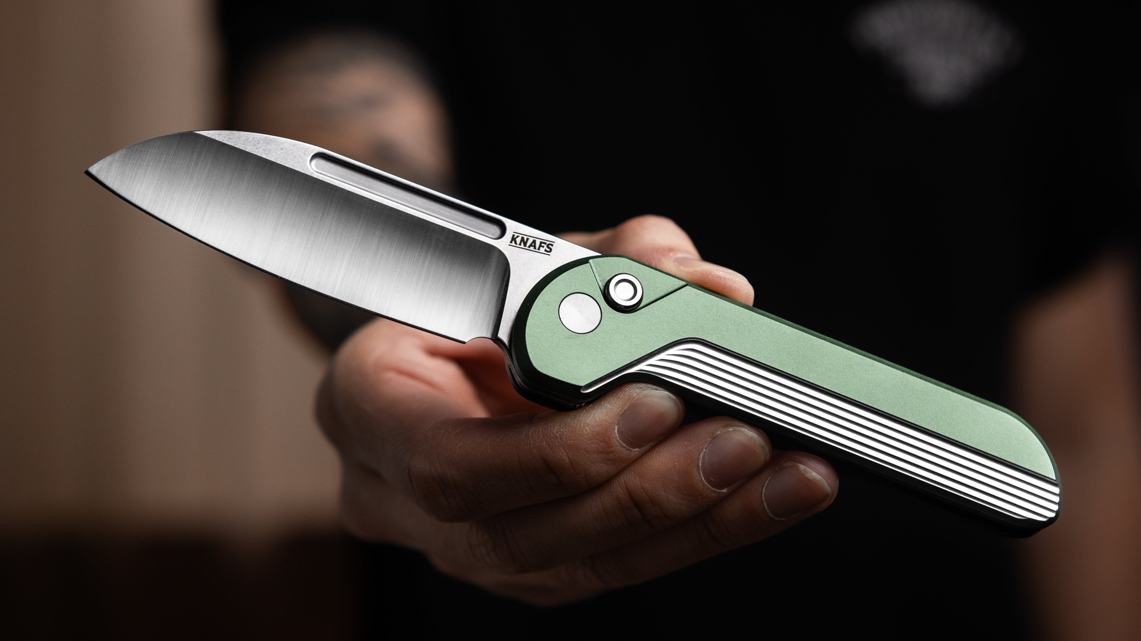 Capcom Pocket Knife - Mission Control Green - Satin/Stonewash Blade
