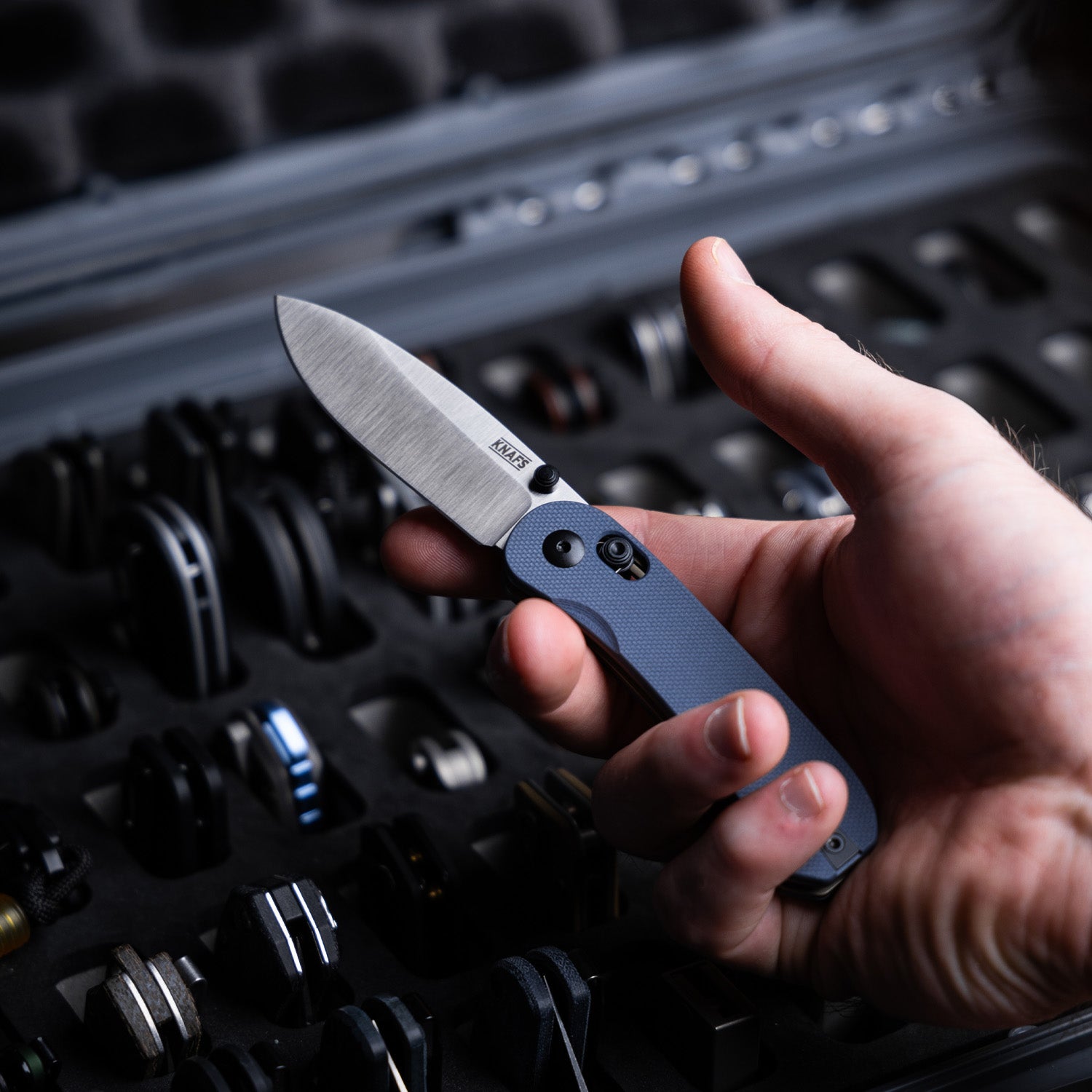Knafs Lander 3 Pocket Knife - Horizon Blue G10