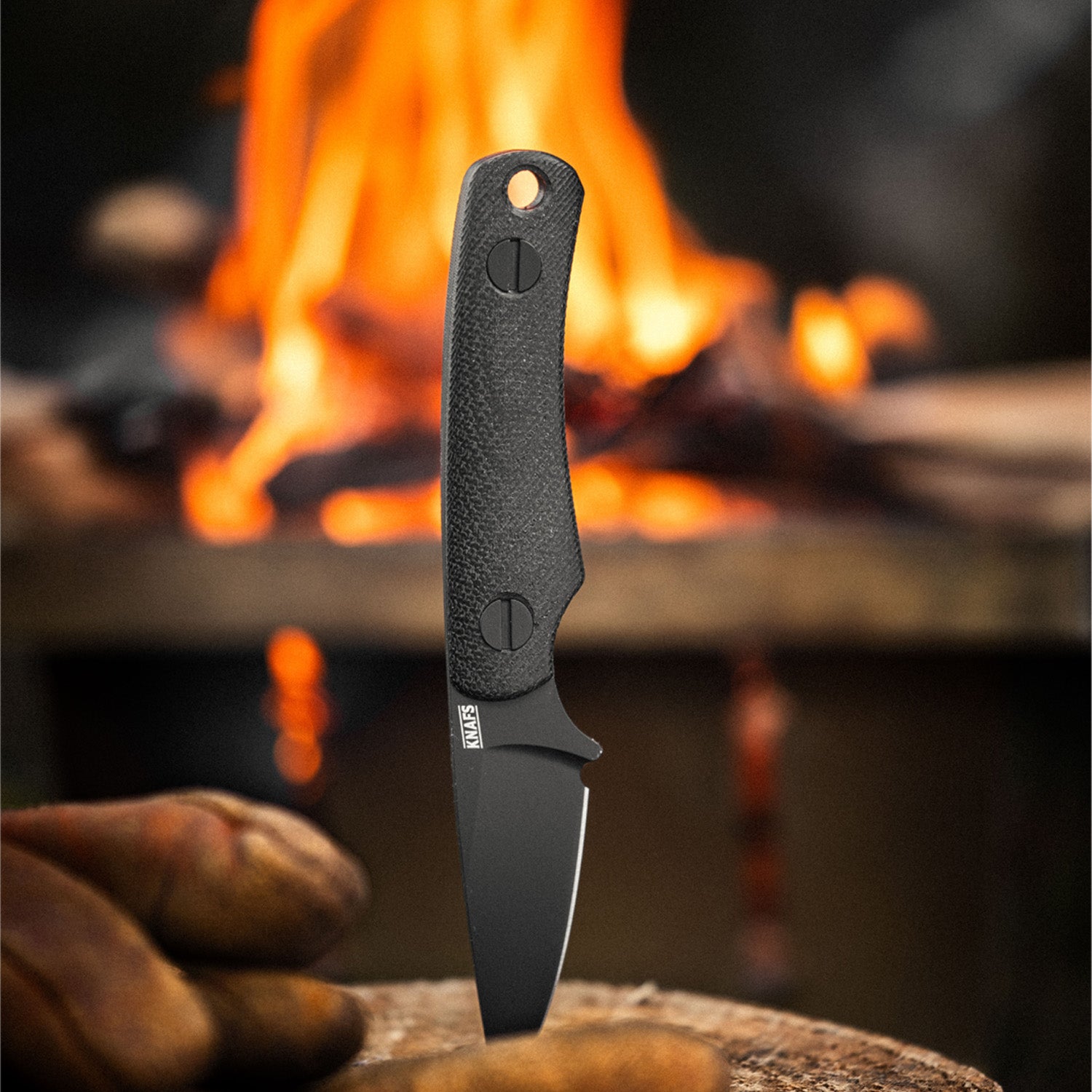 Knafs Little Lulu Fixed Blade | MagnaCut Steel | Black Cerakote