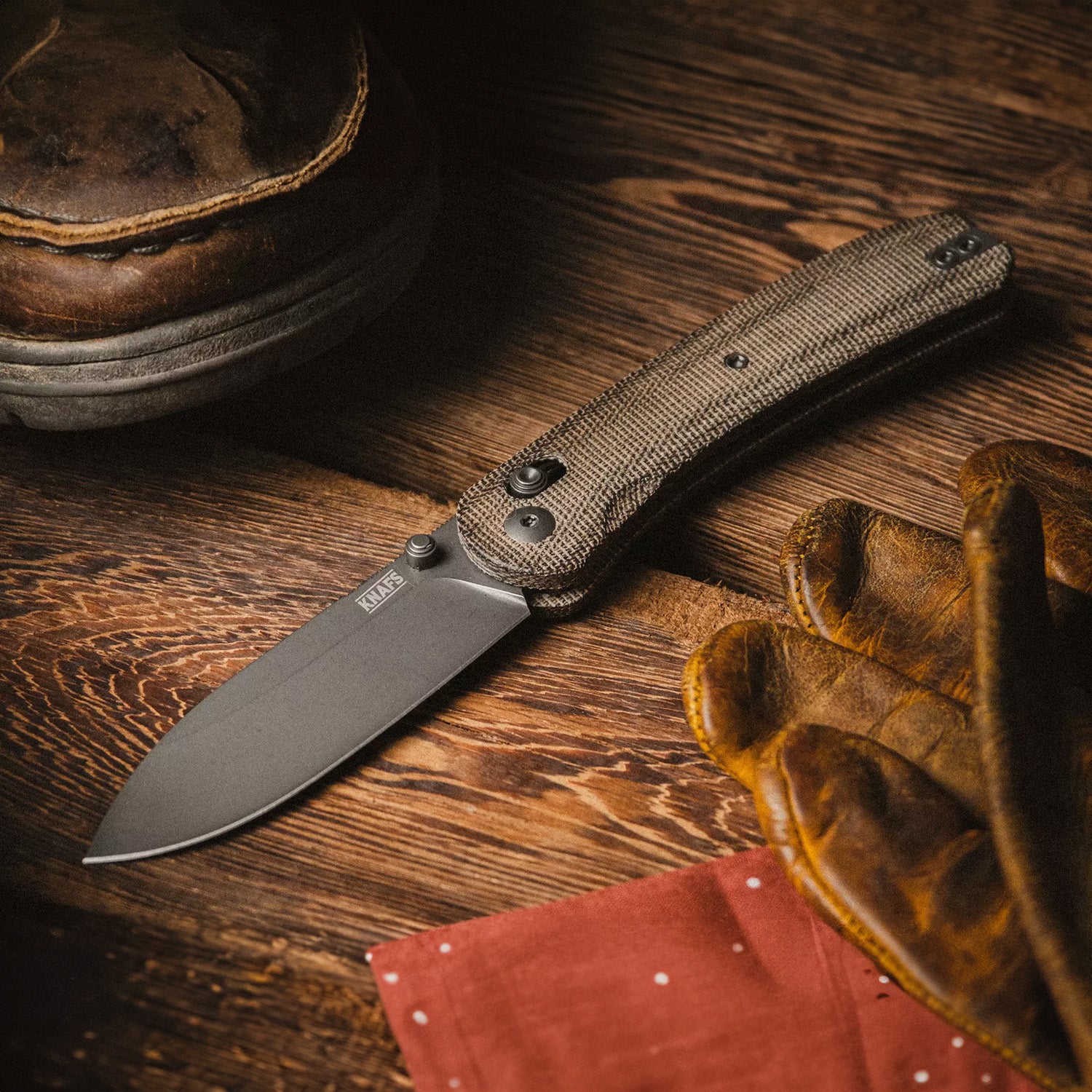 Lander 2 Pocket Knife - Moondust Micarta - Clutch Lock