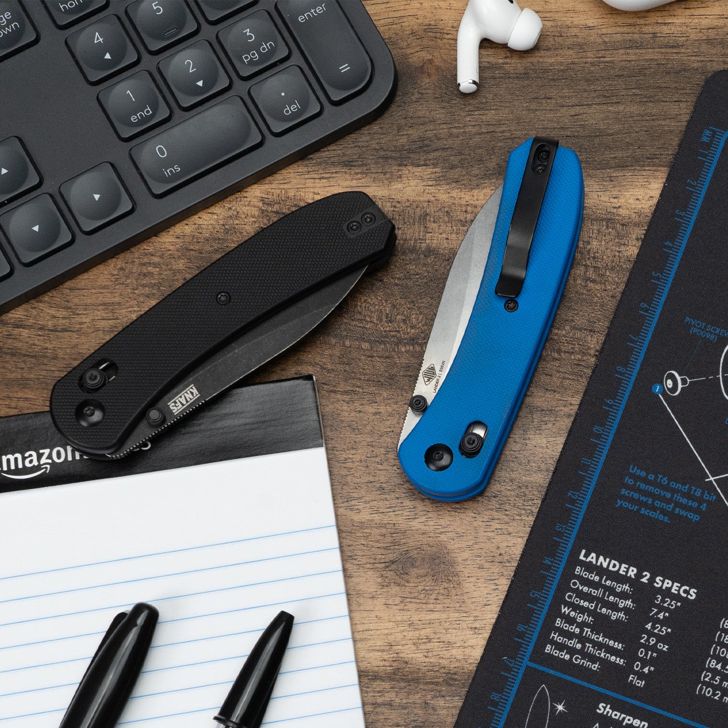 Lander 2 Pocket Knife - Black G10 - Clutch Lock