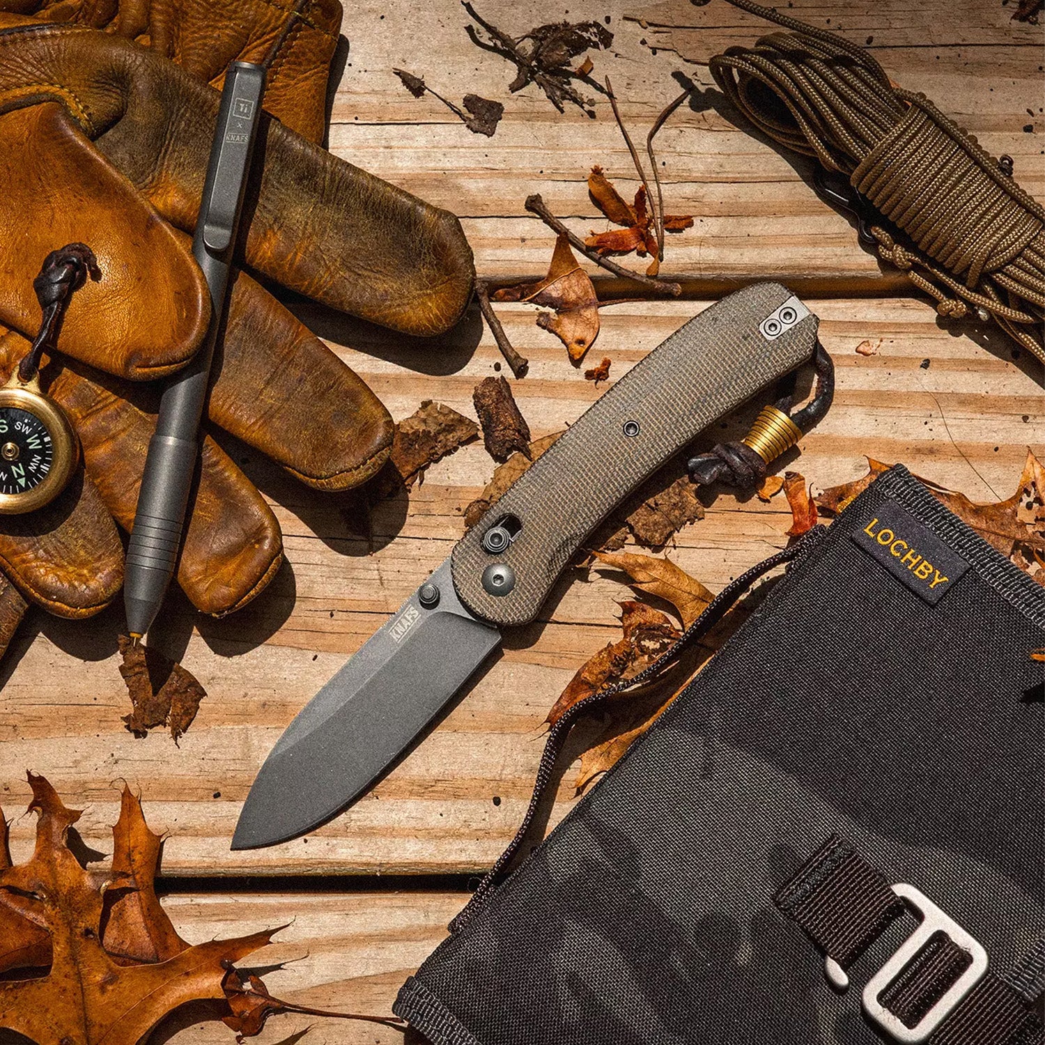 Lander 2 Pocket Knife - Moondust Micarta - Clutch Lock