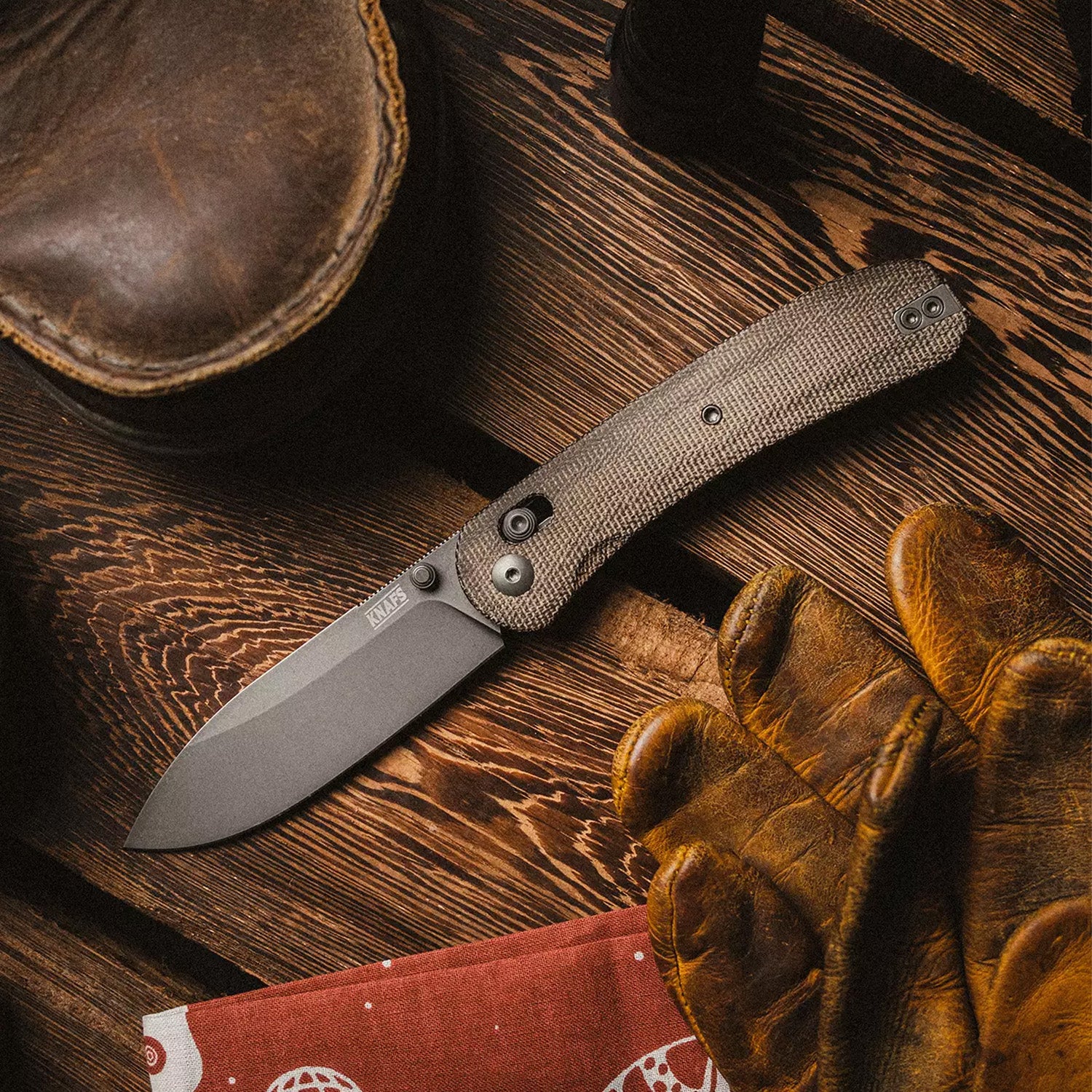 Lander 2 Pocket Knife - Moondust Micarta - Clutch Lock
