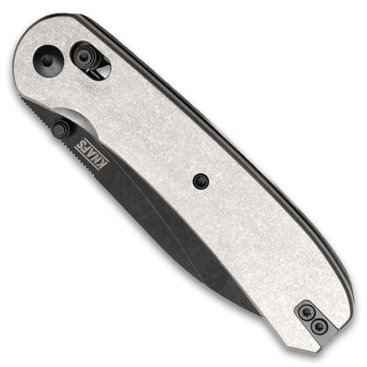 Lander 2 Pocket Knife - Stonewash Titanium - Black S35VN