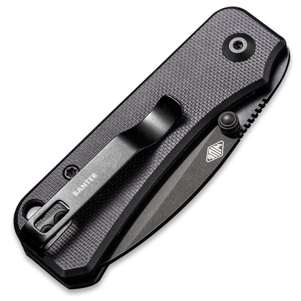 CIVIVI Baby Banter Pocket Knife - Black G10 Handle - Black Nitro V Blade - Closed Back