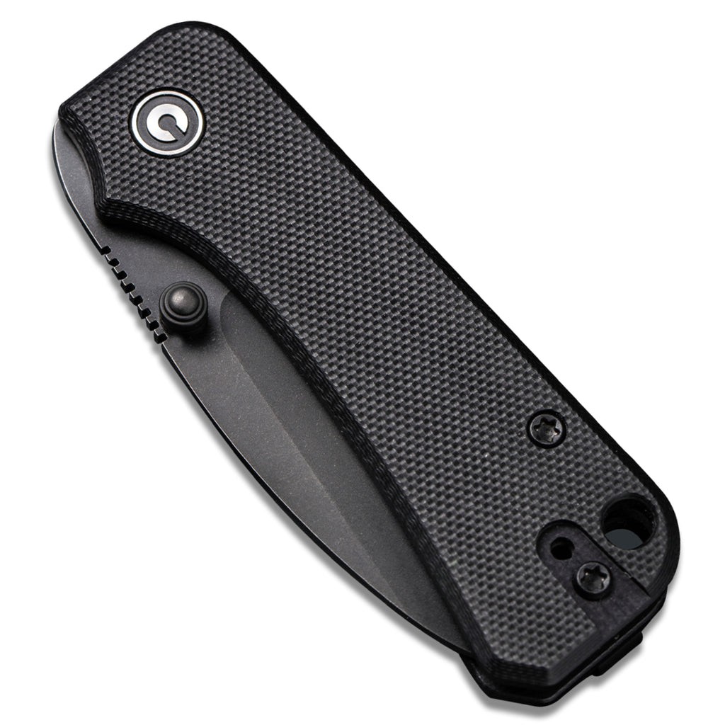 CIVIVI Baby Banter Pocket Knife - Black G10 Handle - Black Nitro V Blade - Closed Front