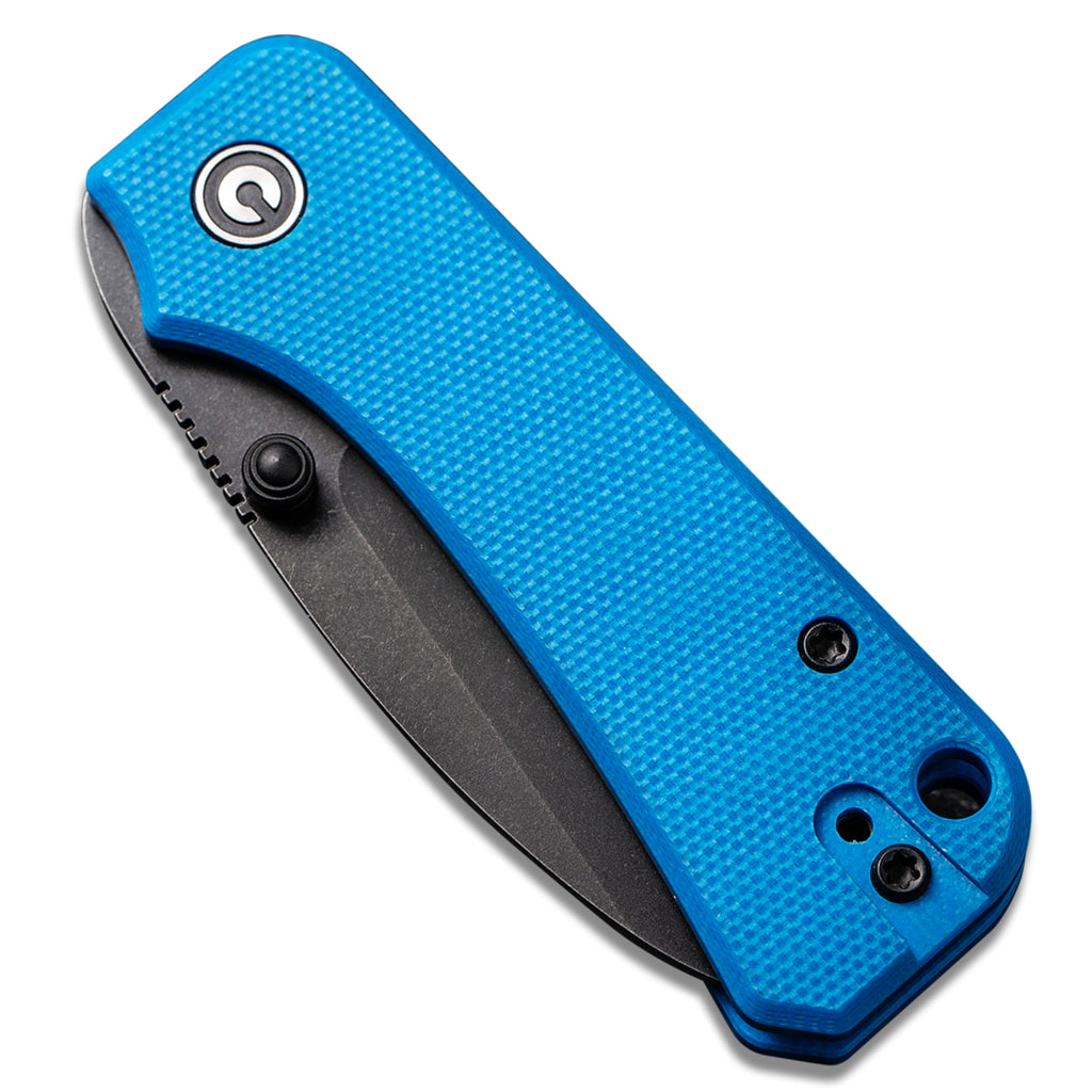 CIVIVI Baby Banter Pocket Knife - Blue G10 - Black Stonewash Nitro V Blade - Closed Front
