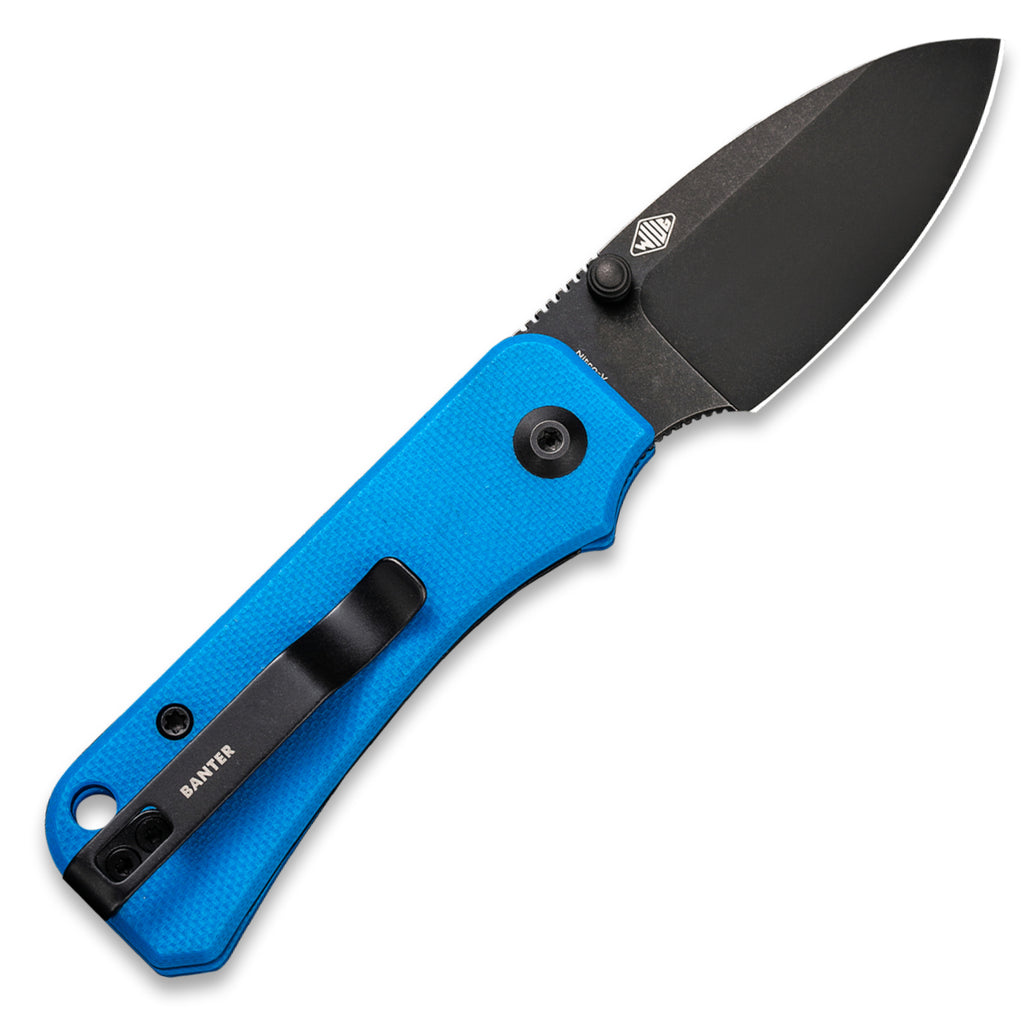 CIVIVI Baby Banter Pocket Knife - Blue G10 - Black Stonewash Nitro V Blade - Open Front