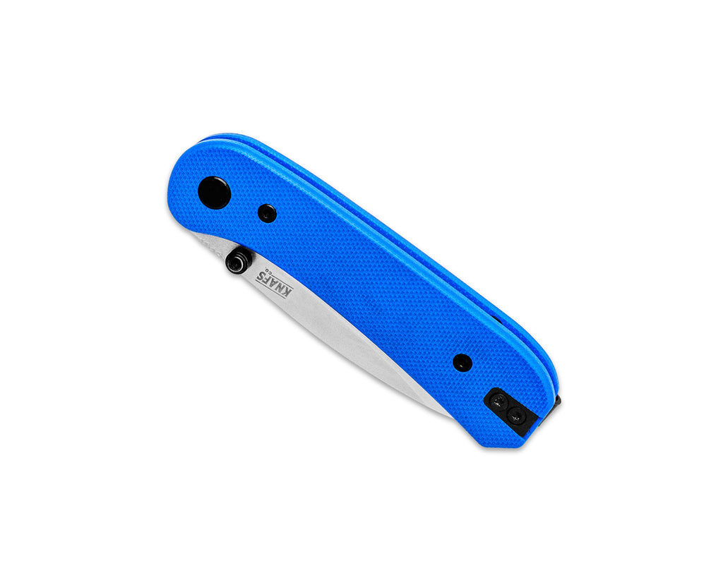 Knafs Lander 1 EDC Pocket Knife - Blue G10 - Closed Front