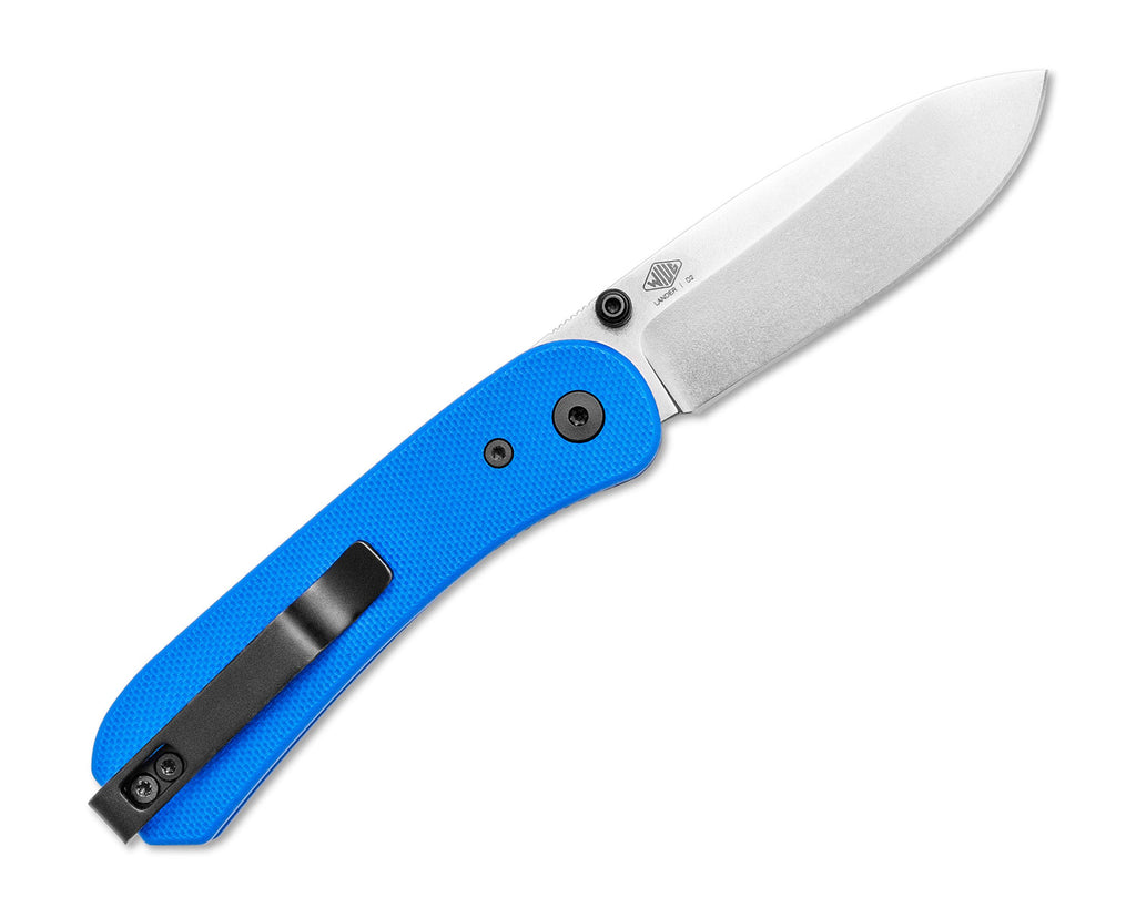 Knafs Lander 1 EDC Pocket Knife - Blue G10 - Open Back