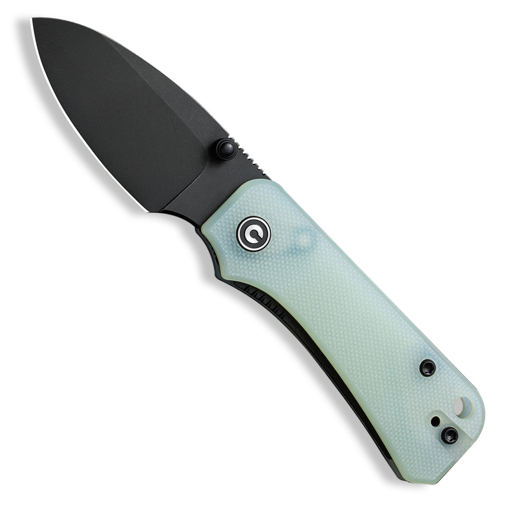 CIVIVI Baby Banter Pocket Knife - Natural G10 - Black Stonewash Nitro V Blade - Open Front