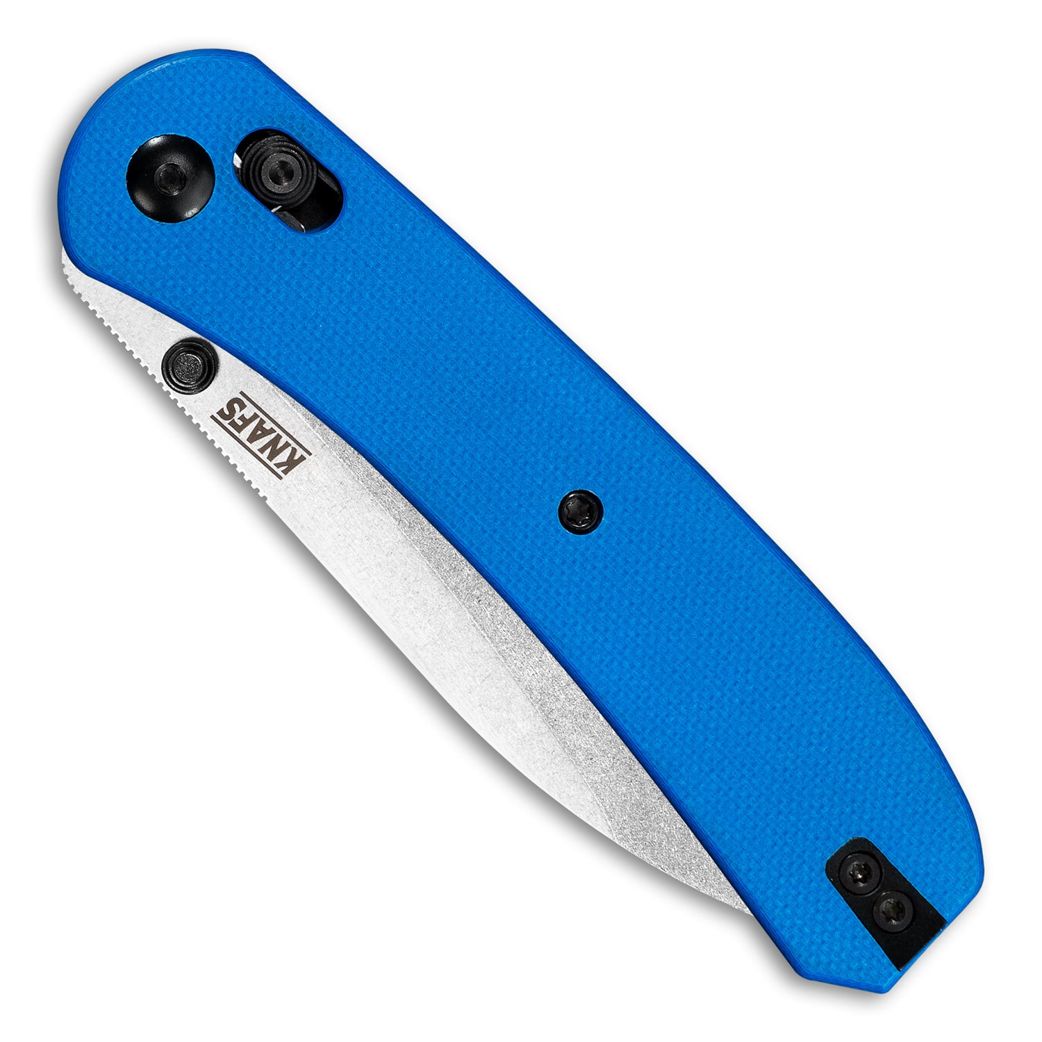 Lander 2 Pocket Knife - Blue G10 - Clutch Lock closed front