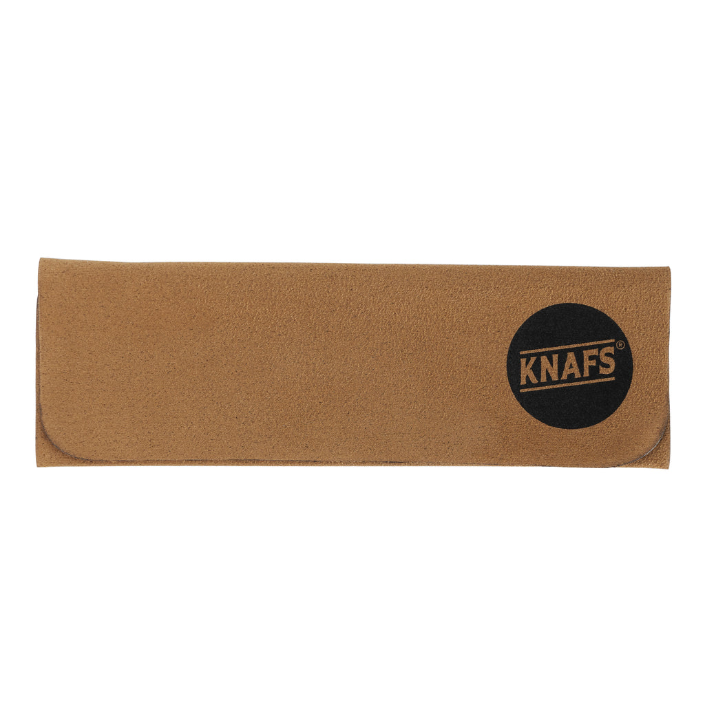Knafs brown polishing cloth with logo - front folded