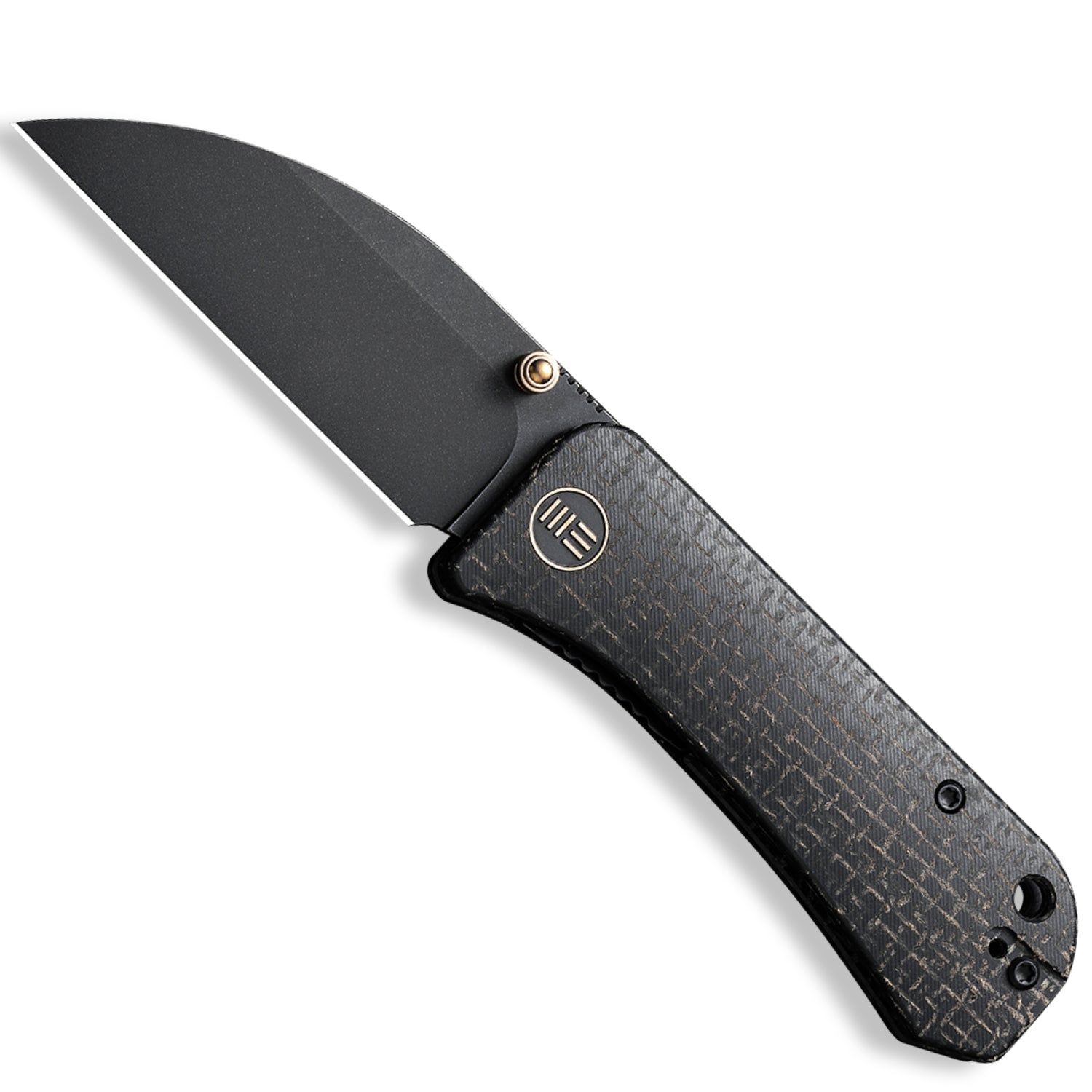 Banter Pocket Knife - Black Micarta - Black Stonewash S35VN Wharncliffe open front