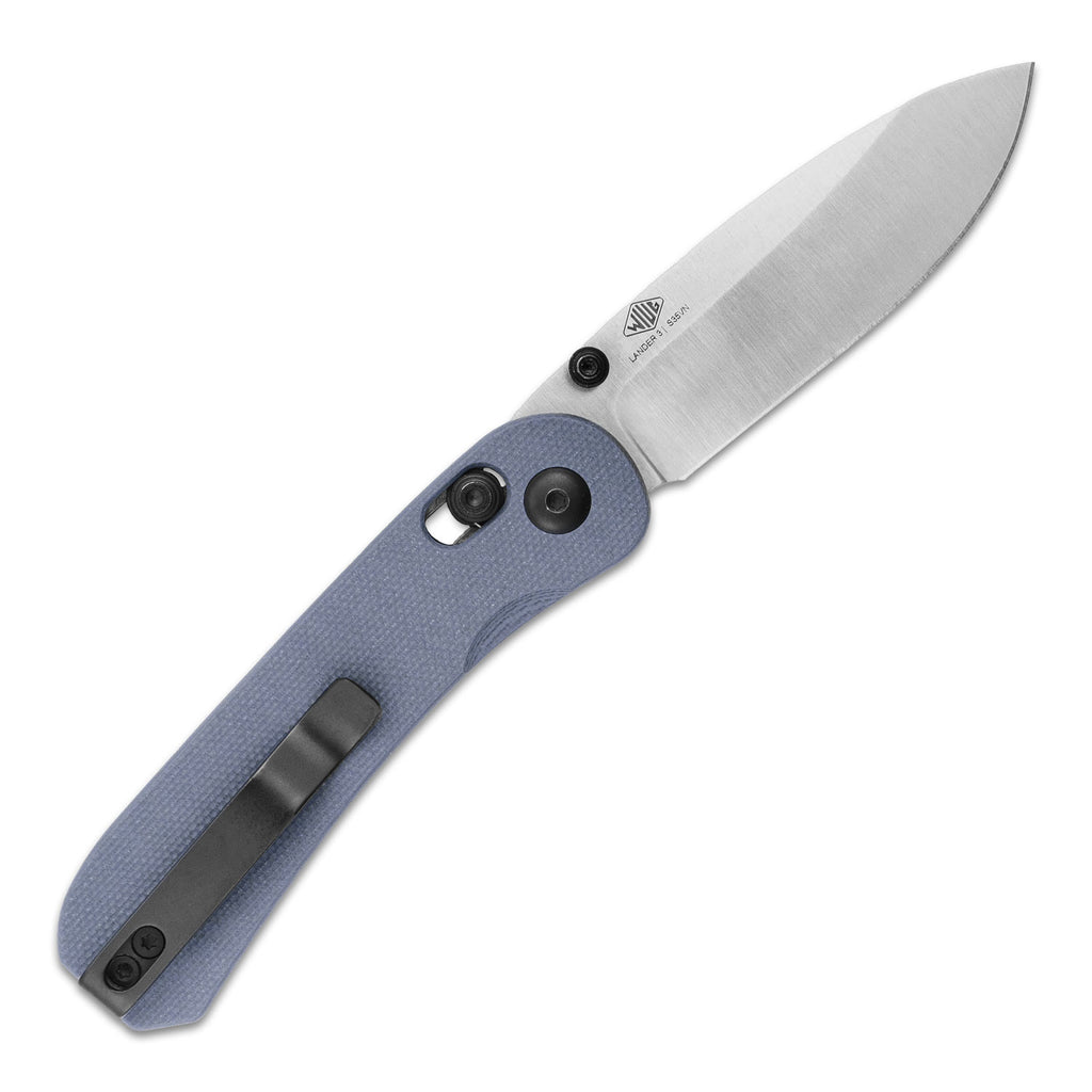 Knafs Lander 3 EDC Pocket Knife With S35VN Steel And Clutch Lock Mechanism - Horizon Blue - Open Back