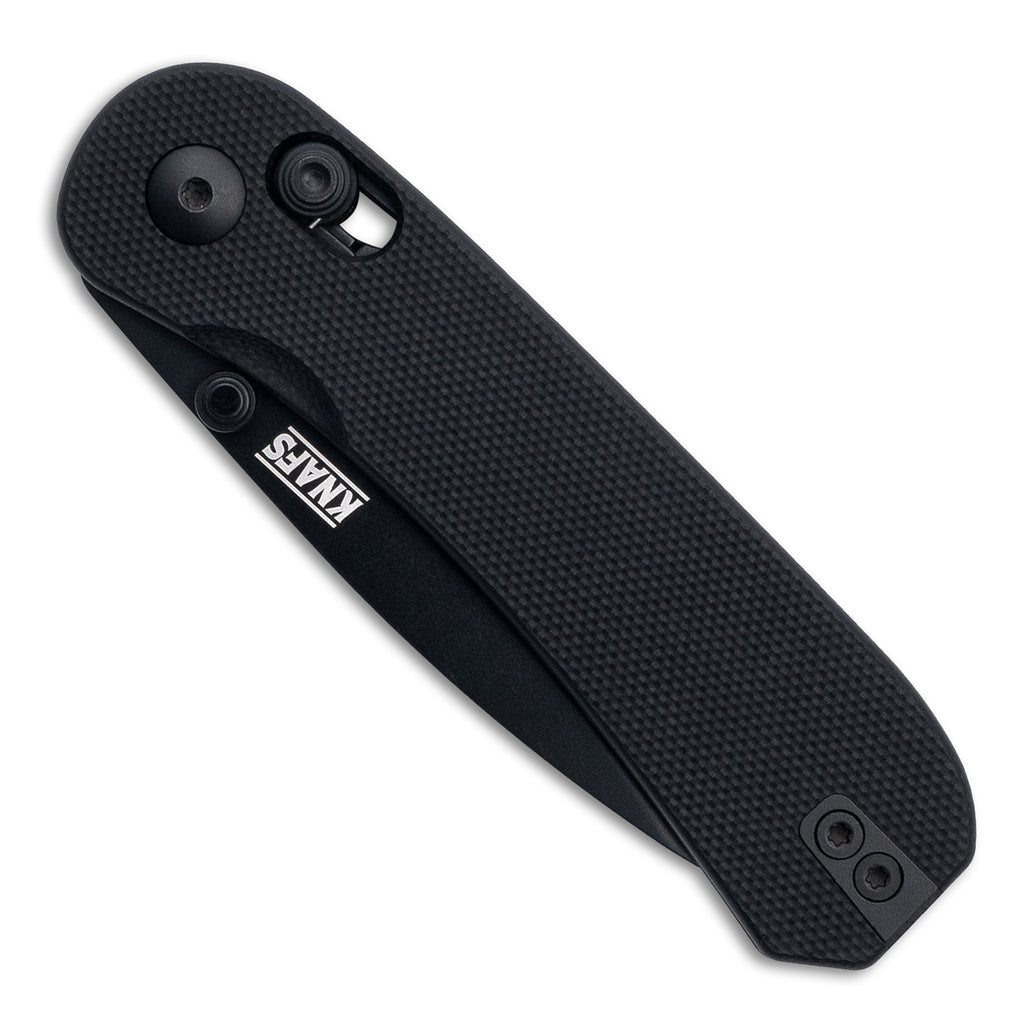 Knafs Lander 3 EDC Pocket Knife With S35VN Steel And Clutch Lock Mechanism - Black - Closed Front