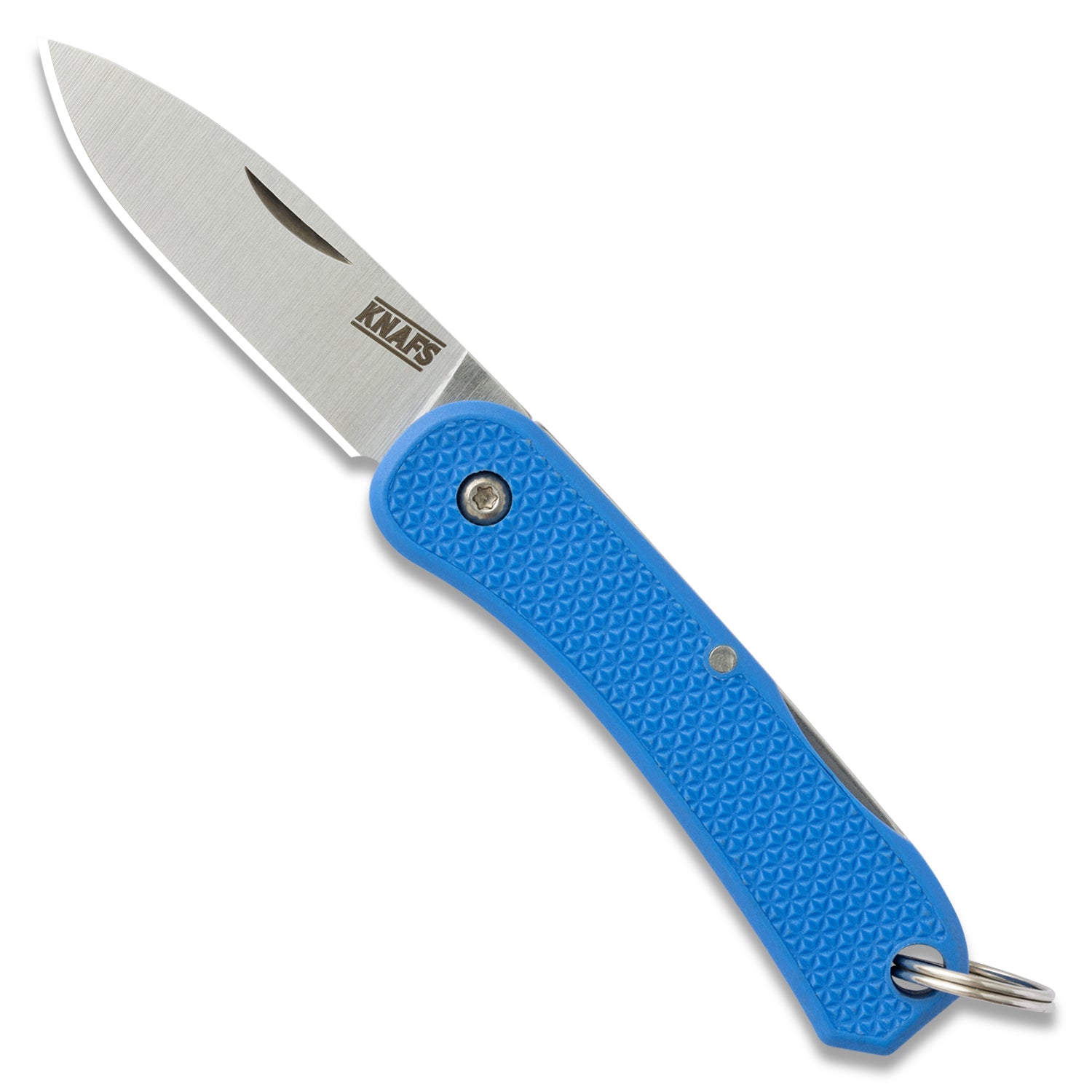 KNAFS-00424 Knafs Lander 6 Key chain knife Blue front open