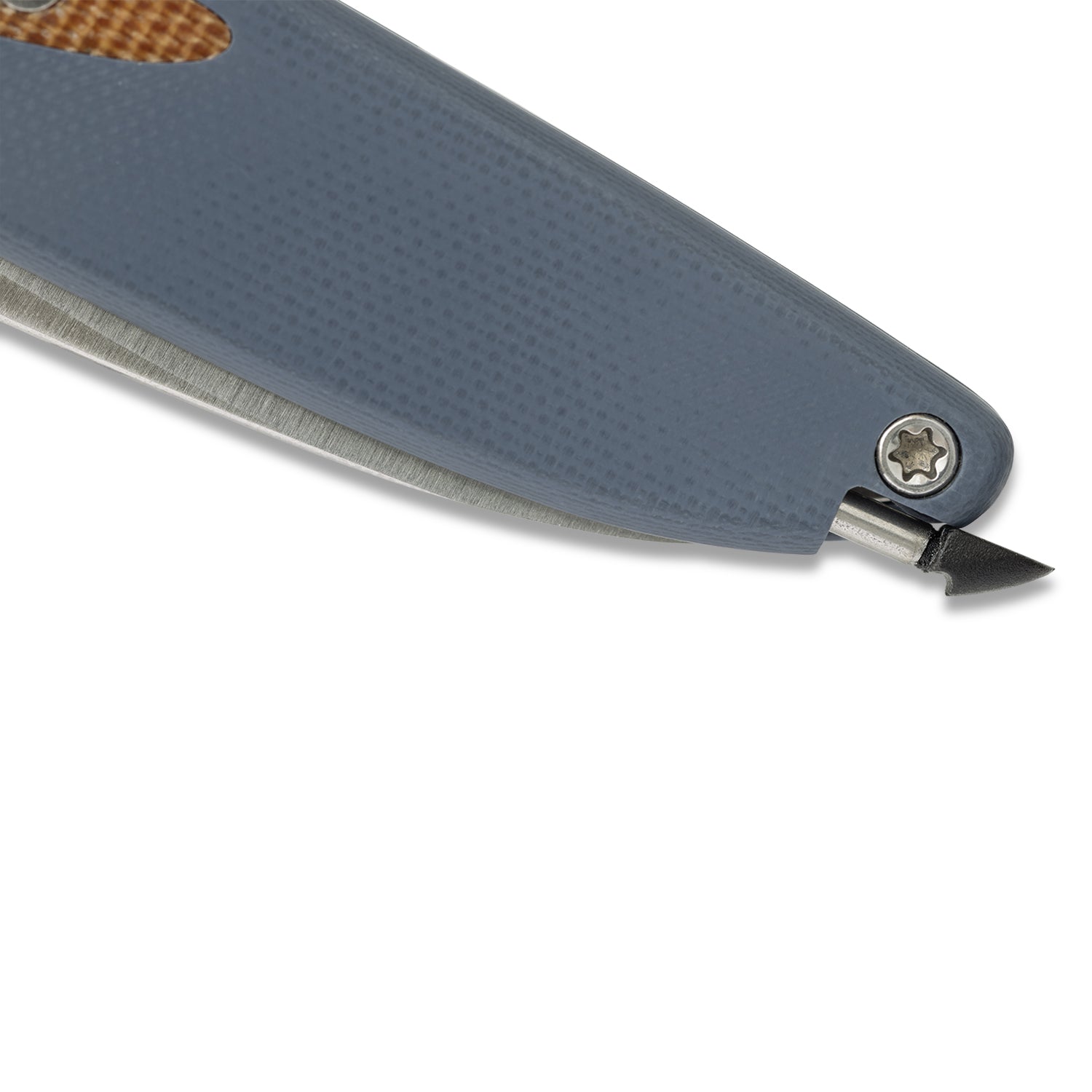 Doodler Pocket Knife - Horizon Blue G10 Scales - Brown Micarta Inlays - S35VN